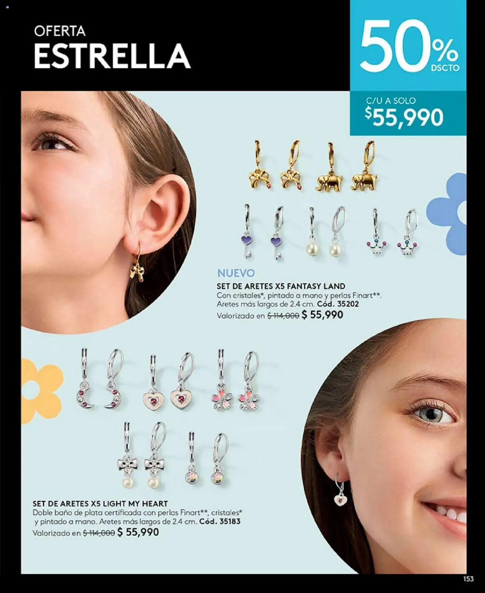 Ésika revista - valida desde el 04.05.2026 | Página: 155 | Productos: Aretes, Baño