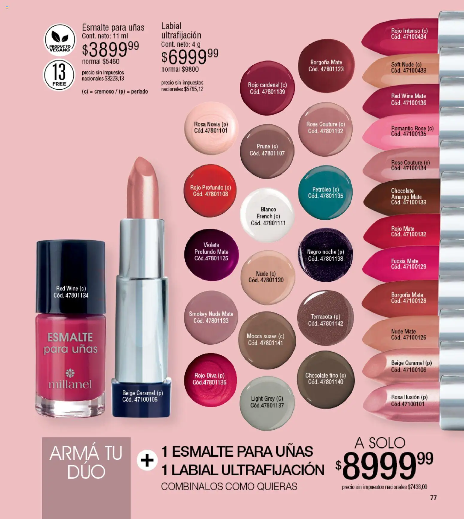 Millanel - Catálogo │ válido desde el 30/03/2026 | Página: 77 | Productos: Mate, Petróleo, Chocolate