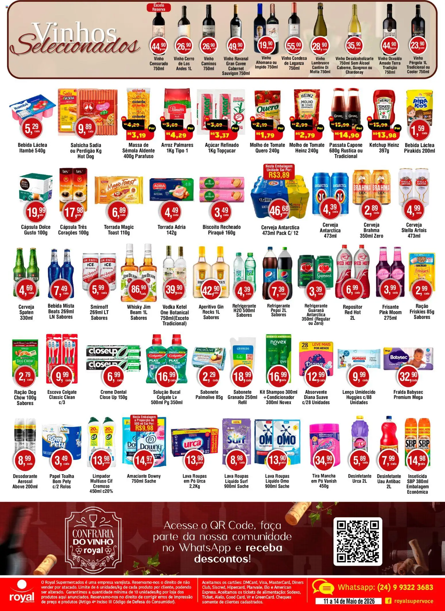 Royal Supermercados Folheto - válido de 11.05.2026 | Página: 2 | Produtos: Roupas, Ketchup, Creme dental, Biscoito recheado