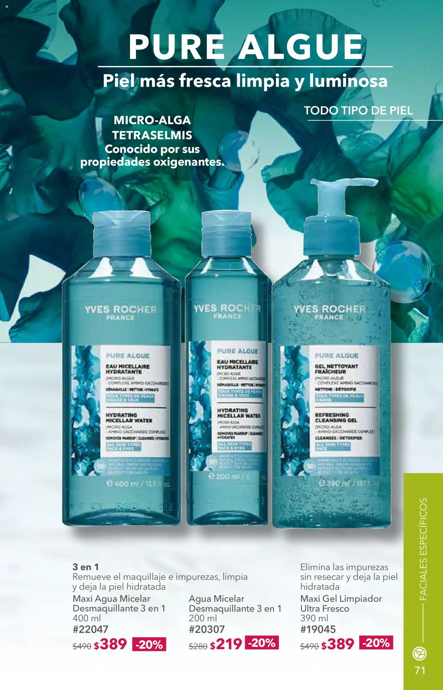 Nuevas ofertas de Yves Rocher válidas en toda la República Mexicana desde el 06/10/2026. ¡Encuentra las mejores ofertas en Yves Rocher campaña 14 2026! | Página: 73 | Productos: Desmaquillante, Limpiador, Maquillaje, Agua micelar