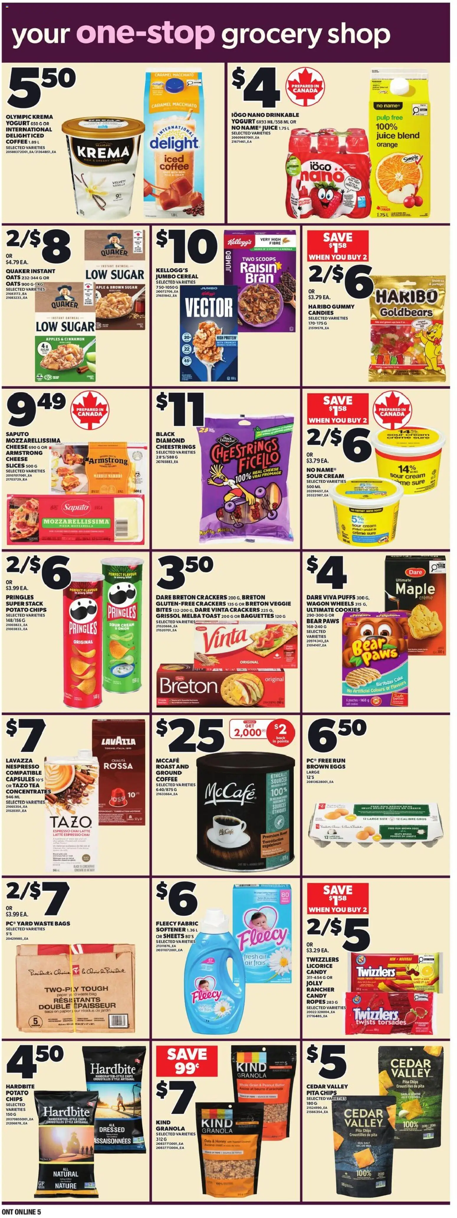 Loblaws flyer valid from 16.04.2026 | Page: 16 | Products: Sour cream, Cream, Cheese, Juice