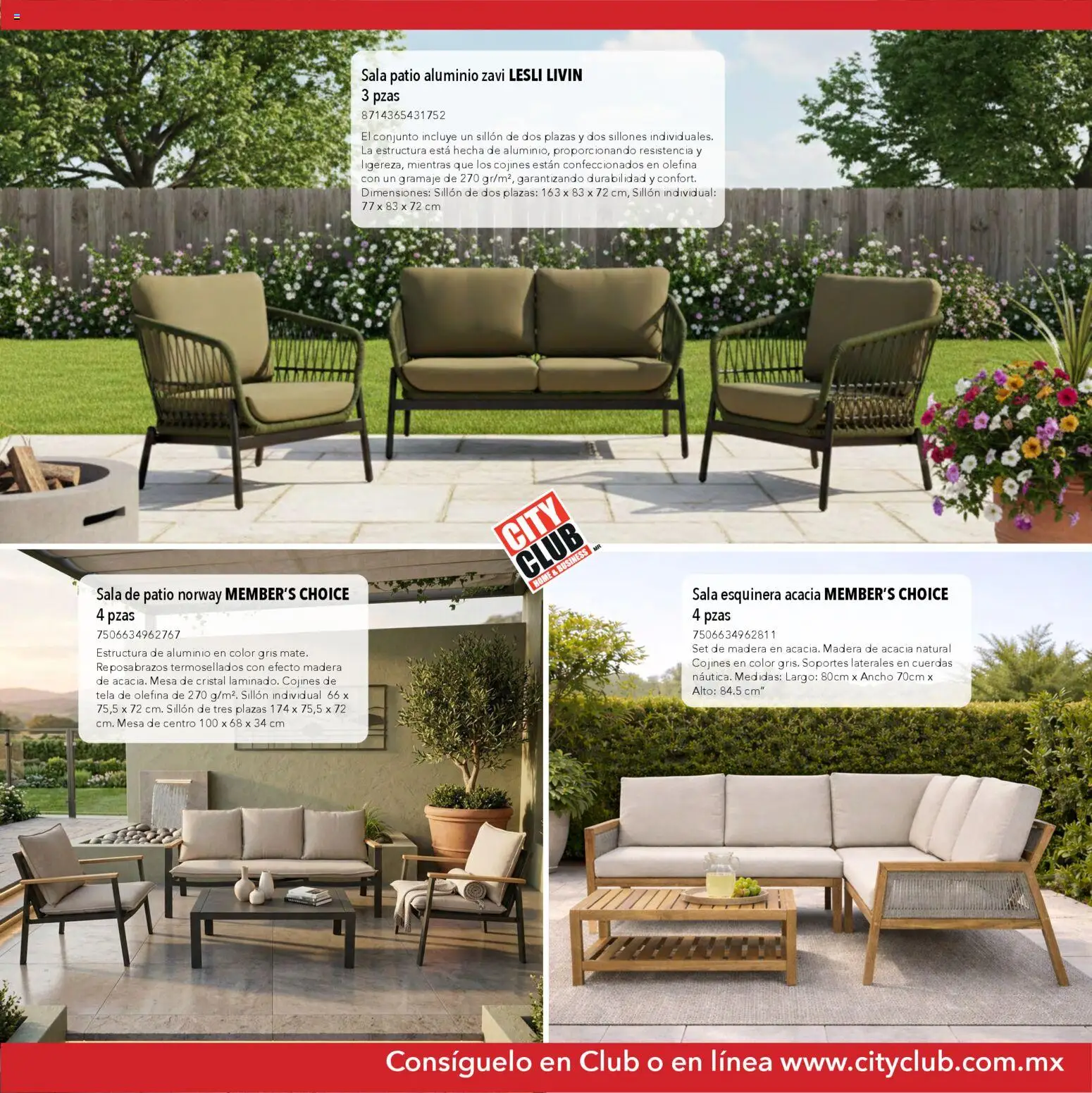 Nuevas ofertas de City Club válidas en toda la República Mexicana desde el 13.03.2026. ¡Encuentra las mejores ofertas en City Club Catálogo de muebles! | Página: 2 | Productos: Sillón, Conjunto, Mesa de centro, Mesa