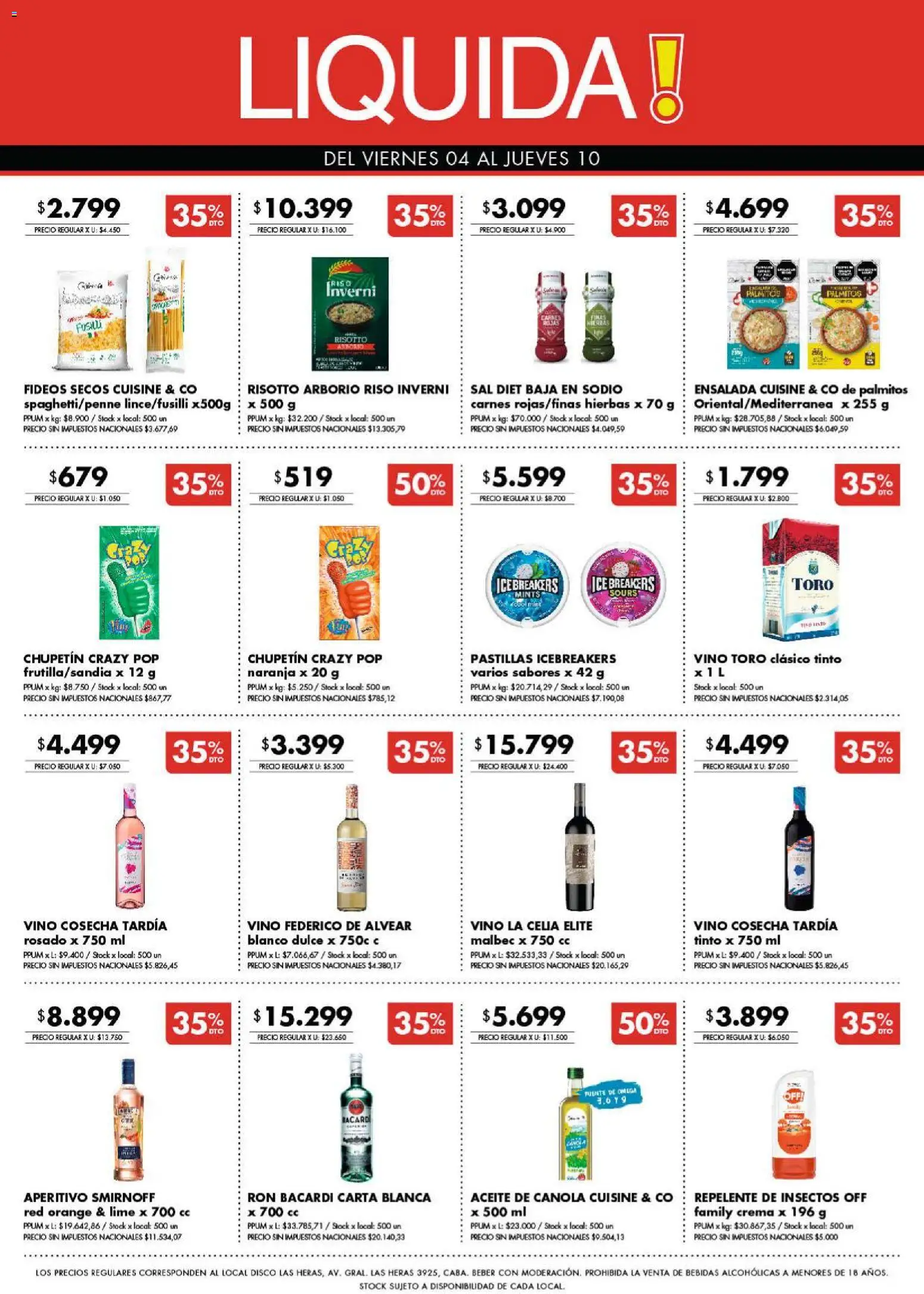 Disco - Ofertas | Bs. As. y Santa Fé │ válido desde el 04/09/2026 | Página: 10 | Productos: Hierbas, Aceite, Repelente de insectos, Vino