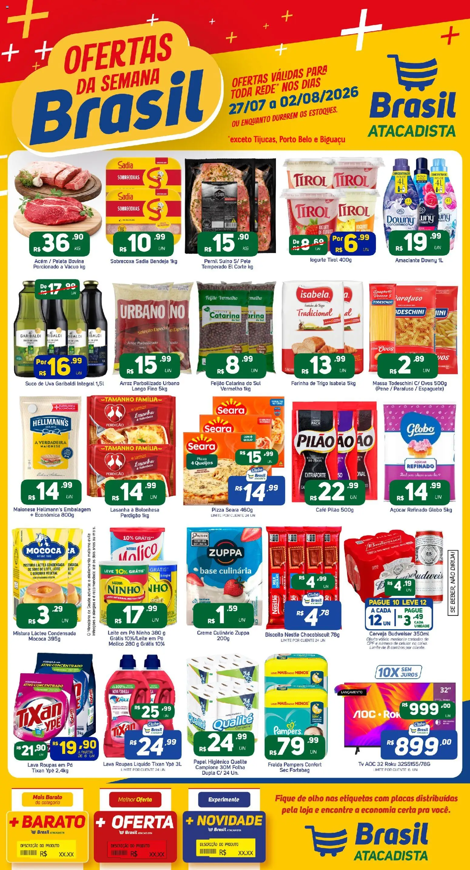 Brasil Atacadista Folheto - válido de 27/07/2026 | Página: 1 | Produtos: Forno, Celular, Amaciante downy, Roupas