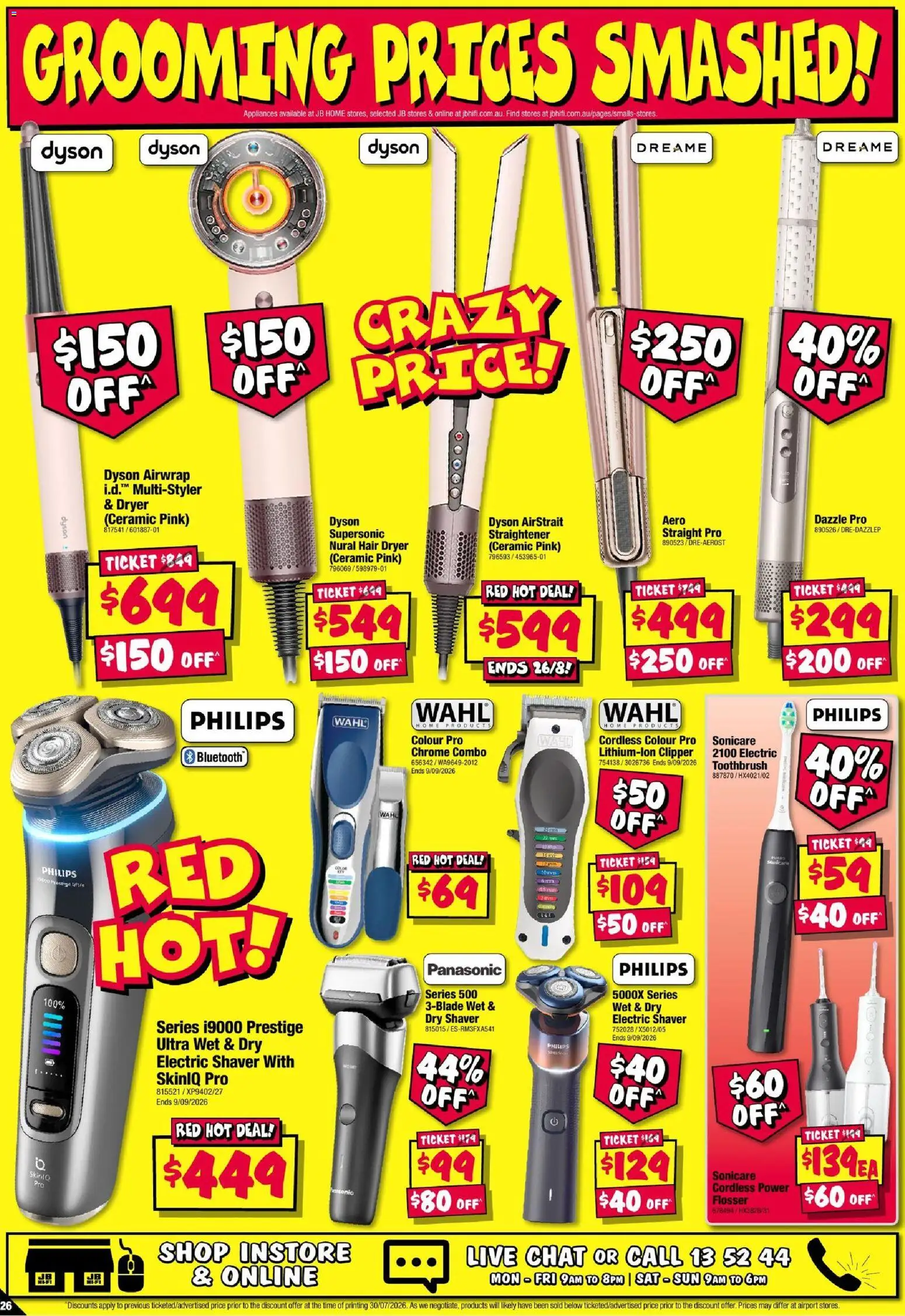 JB Hi-Fi catalogue - valid from 13/08/2026 | Page: 26 | Products: Toothbrush, Dryer, Electric shaver, Hair dryer