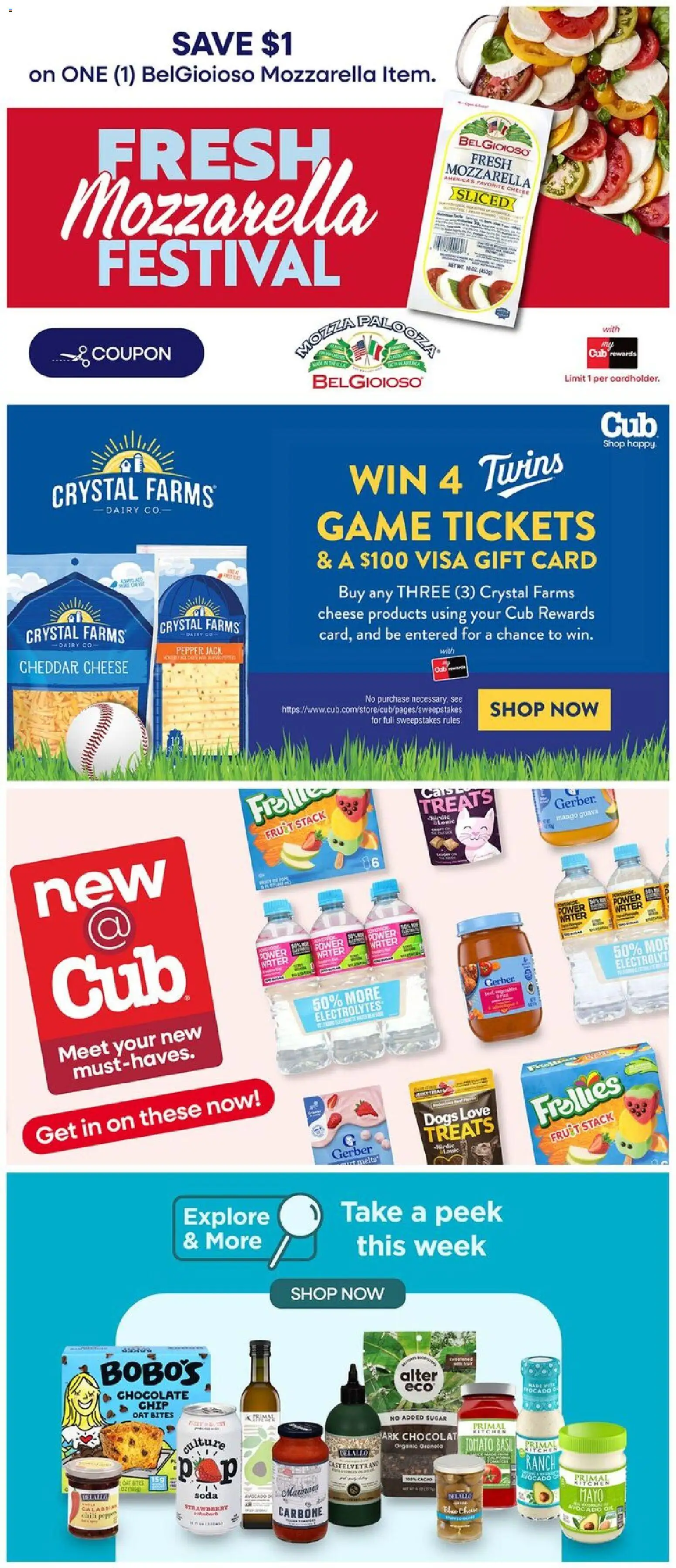 Cub Foods Weekly Ad - valid from 07/12/2026 | Page: 8 | Products: Cheese, Oil, Pepper, Game