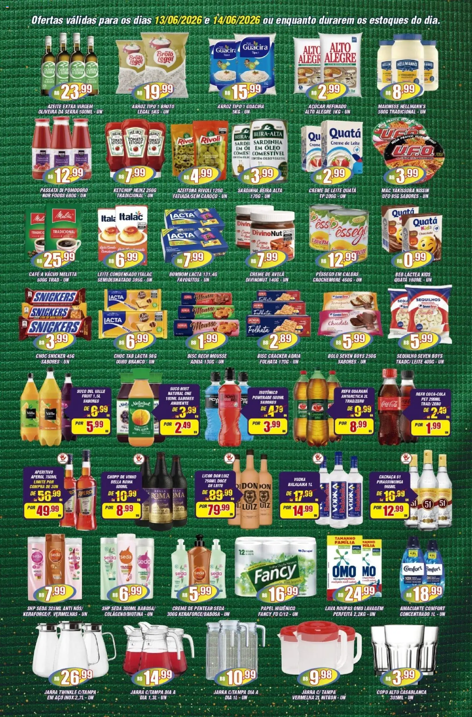 Violeta Supermercados Folheto - válido de 01.06.2026 | Página: 3 | Produtos: Leite, Arroz, Ketchup, Amaciante