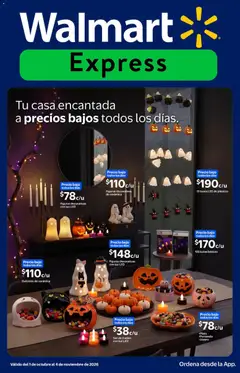 Vista previa de Walmart Express folleto Halloween, nuevo folleto de la tienda, válido en México a partir del 01/10/2026