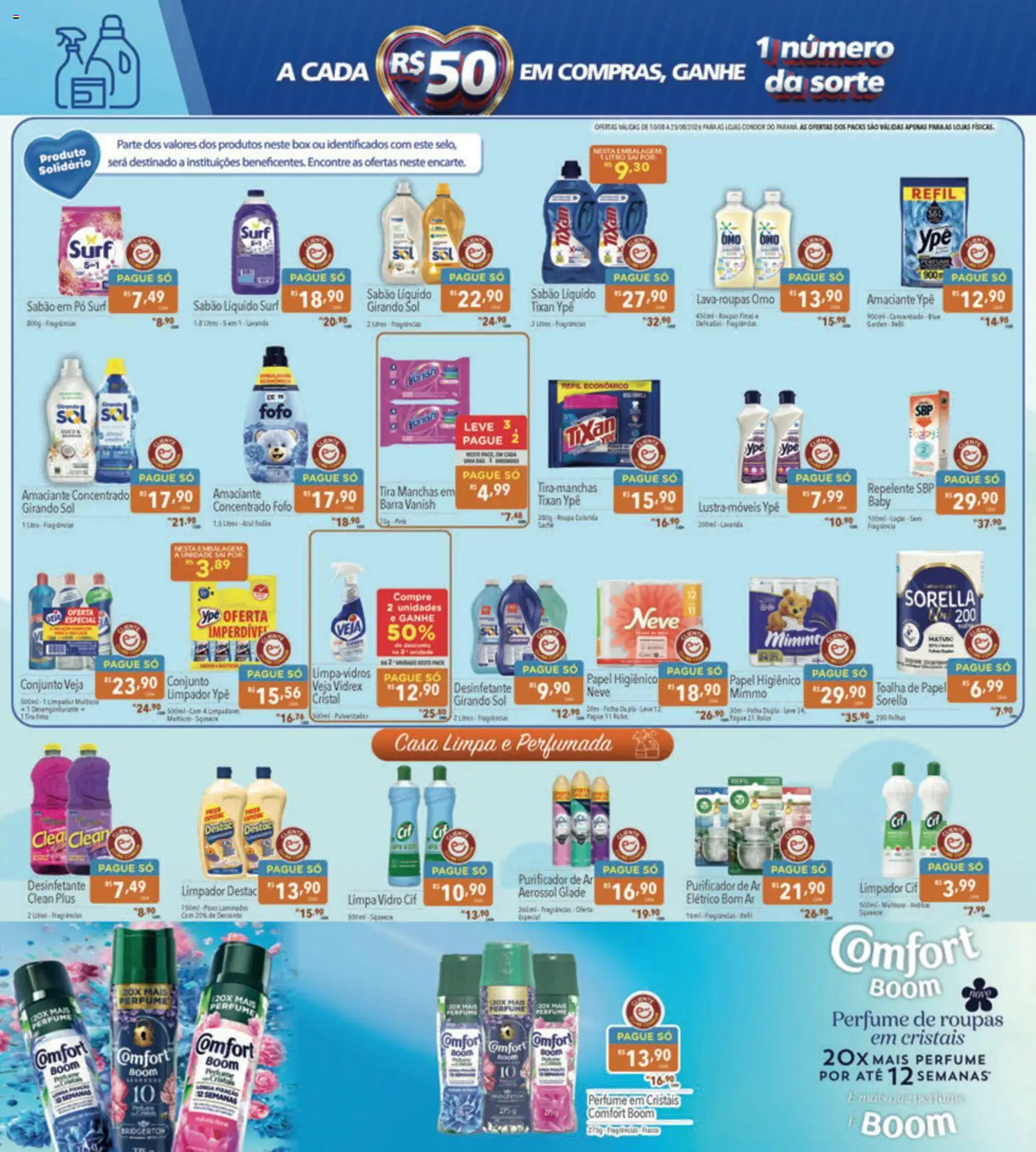 Supermercados Condor Folheto - válido de 10/08/2026 | Página: 18 | Produtos: Pó, Girando sol, Vanish, Desinfetante