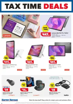 Preview of Harvey Norman Tax Time Deals - valid from 19/06/2026 | Page: 22 | Products: Battery, Tablet, Camera, Usb