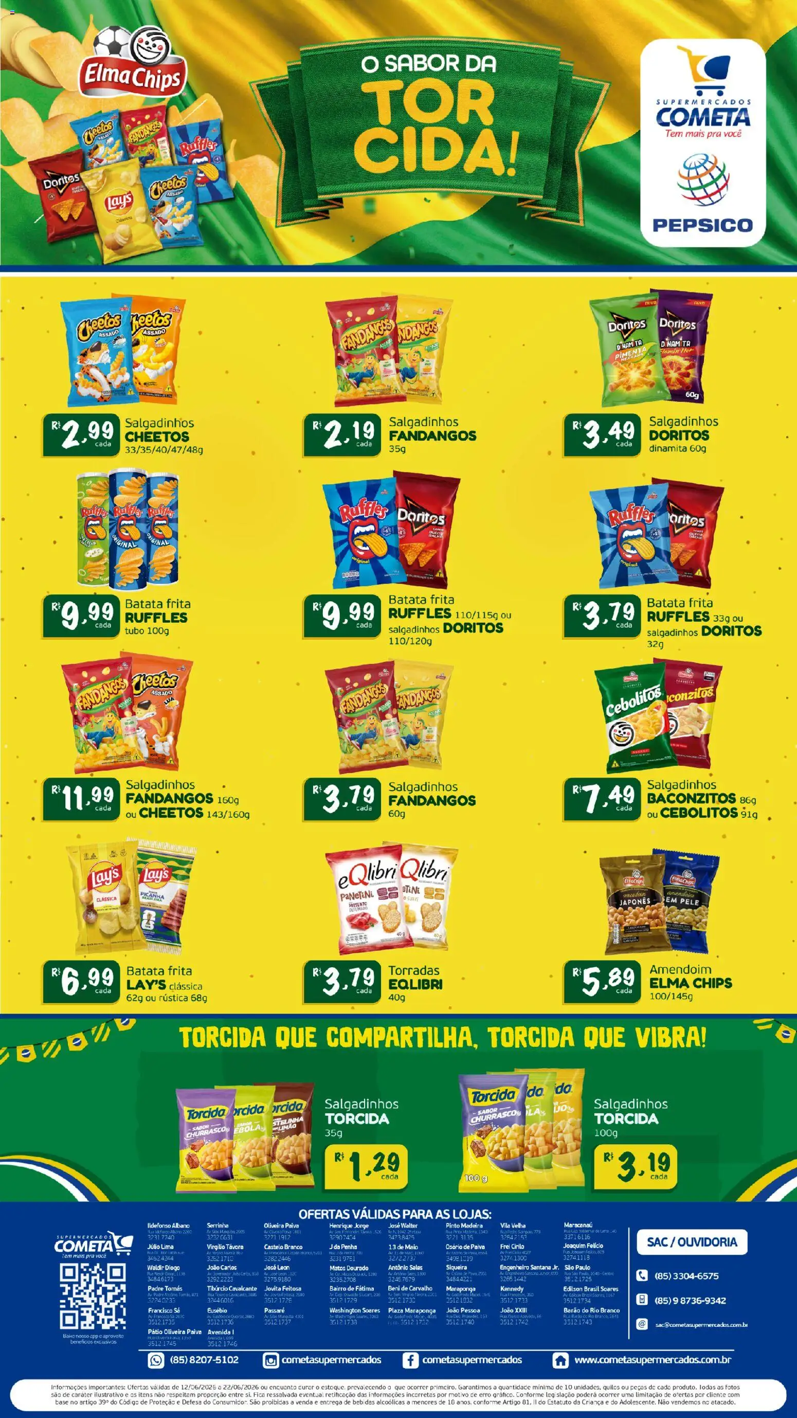 Cometa Supermercados Folheto - válido de 12.06.2026 | Página: 1 | Produtos: Amendoim, Picanha, Presunto, Cheetos
