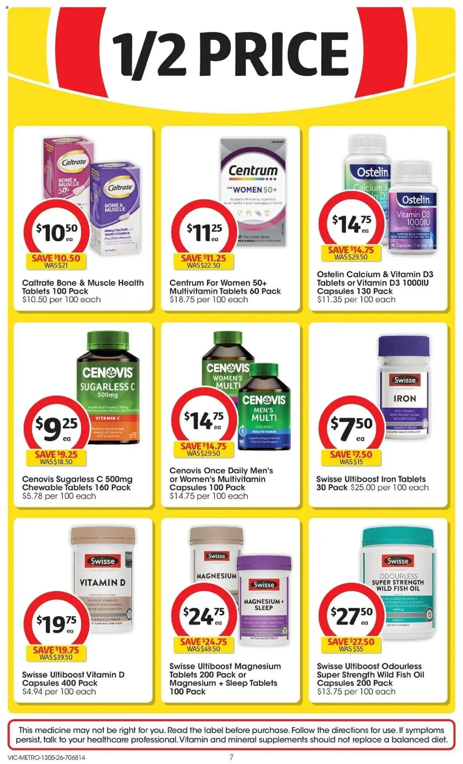 Coles catalogue - valid from 13.05.2026 | Page: 7 | Products: Fish oil, Multivitamin, Tablets, Vitamin