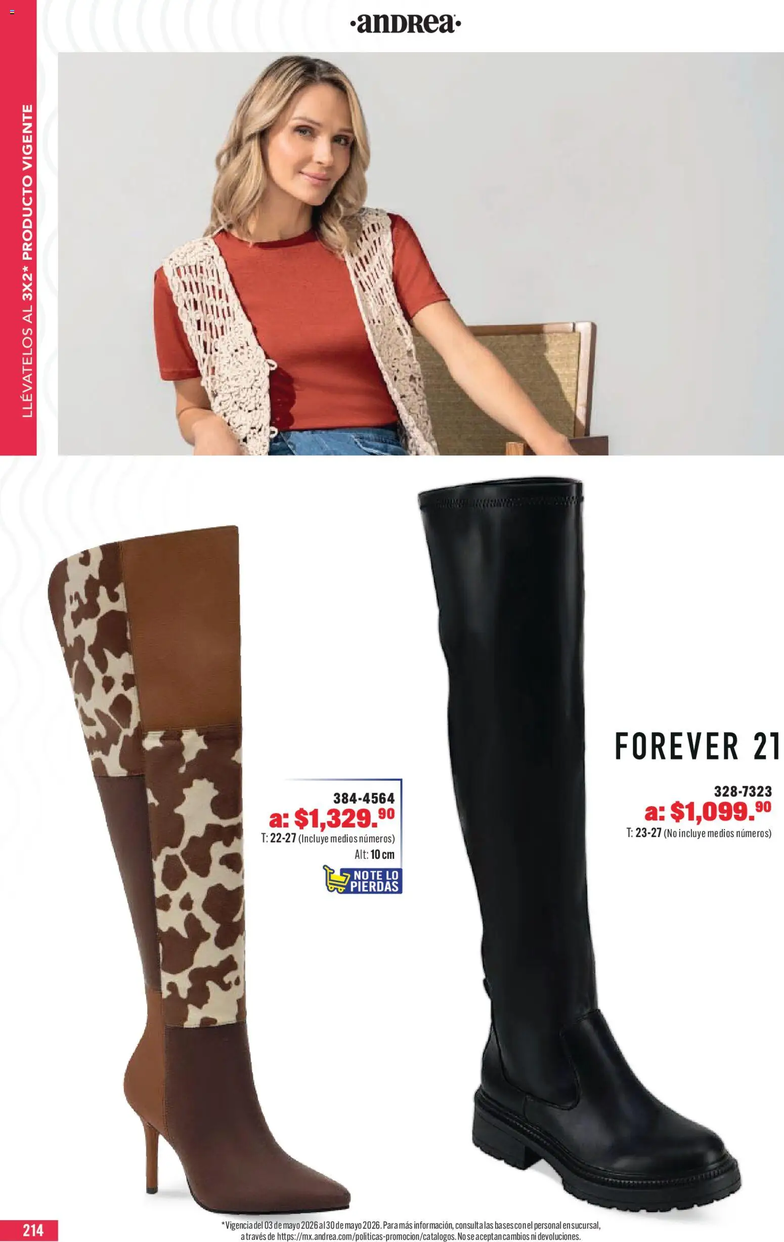 Nuevas ofertas de Andrea válidas en toda la República Mexicana desde el 03.05.2026. ¡Encuentra las mejores ofertas en Andrea catálogo Outlet! | Página: 214