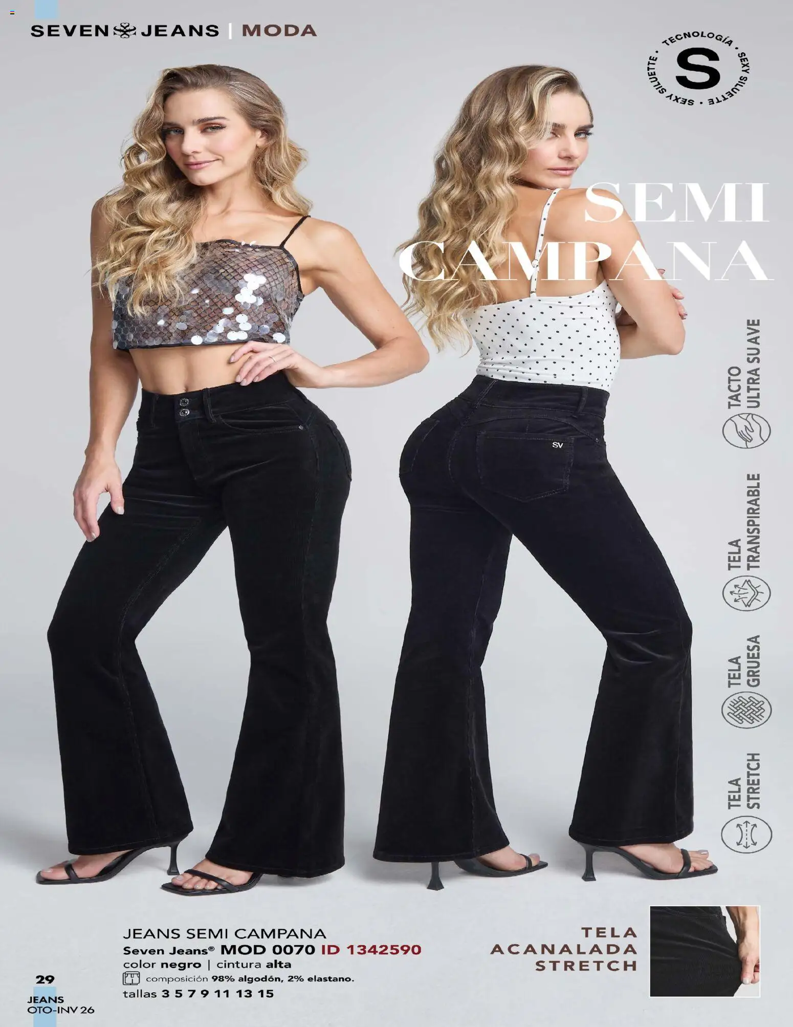 Nuevas ofertas de Price Shoes válidas en toda la República Mexicana desde el 03/08/2026. ¡Encuentra las mejores ofertas en Price Shoes catálogo Seven Jeans! | Página: 29 | Productos: Campana