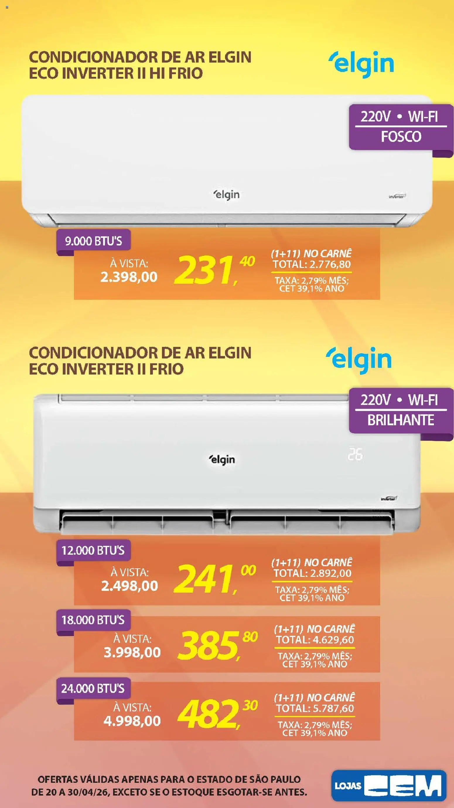 Lojas Cem Folheto - válido de 20.04.2026 | Página: 126 | Produtos: Condicionador, Carne