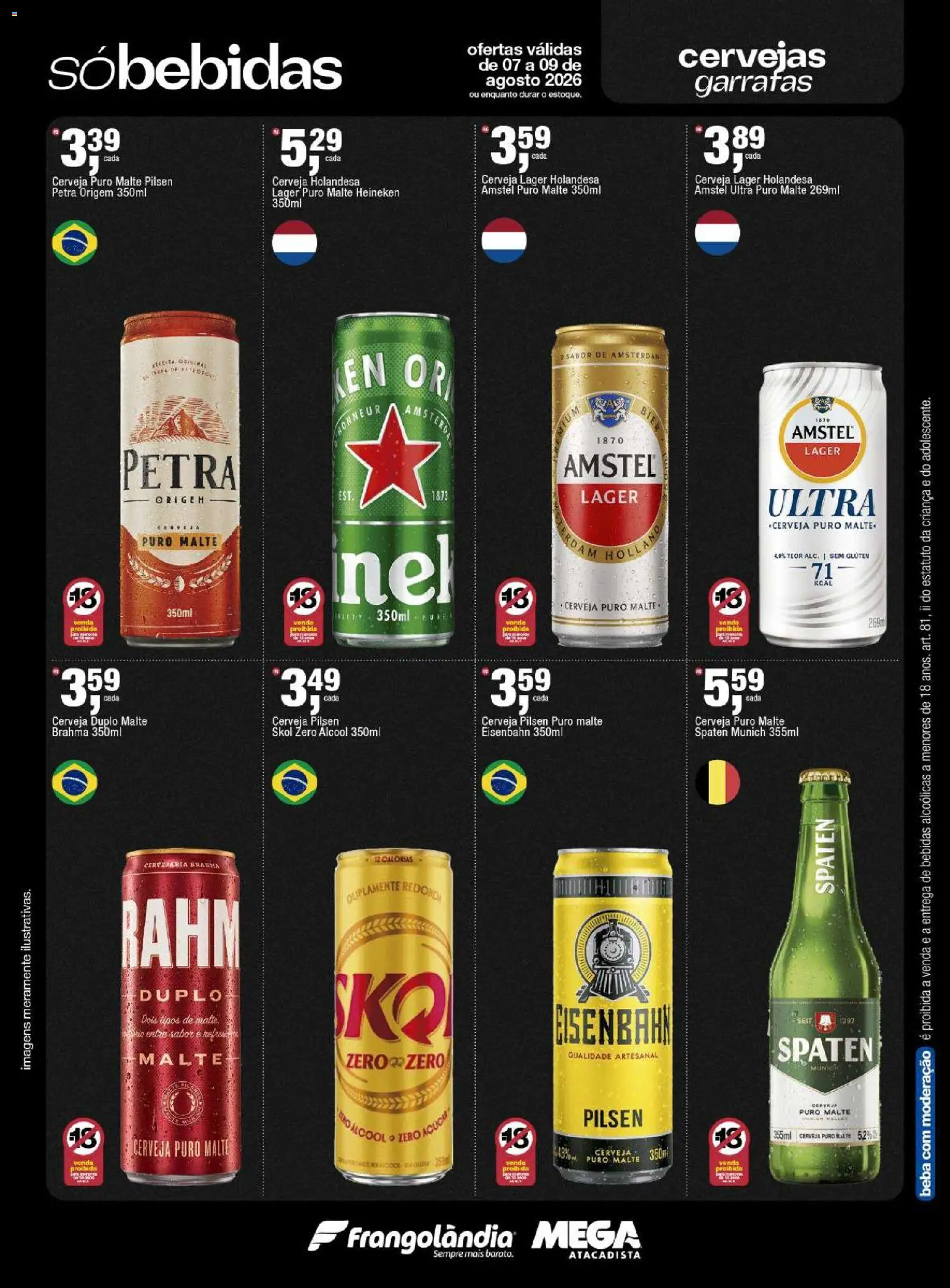 Frangolândia Folheto - válido de 07/08/2026 | Página: 8 | Produtos: Álcool, Bebidas, Cerveja, Heineken