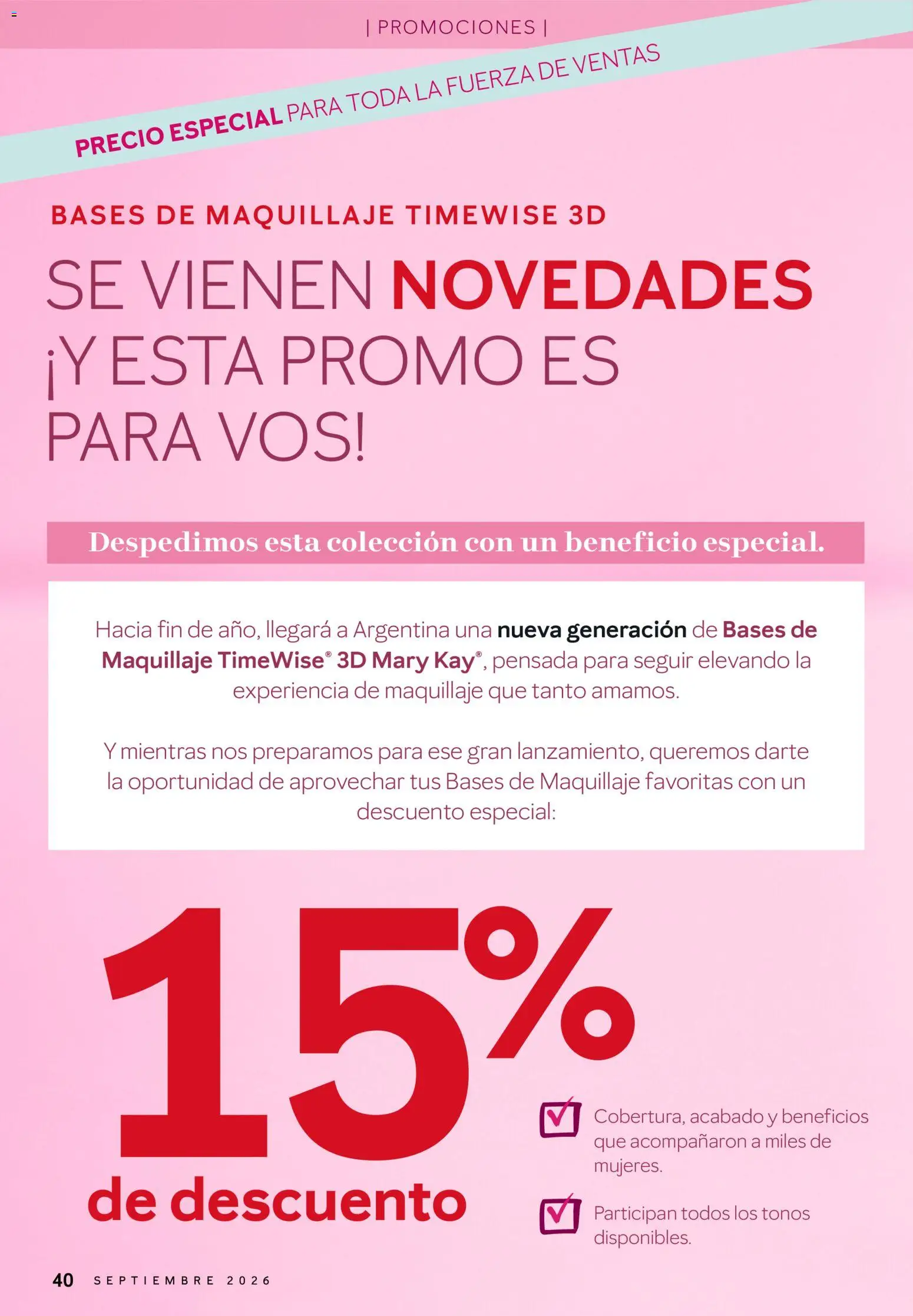 Mary Kay - Aplausos Septiembre 2026 │ válido desde el 01/09/2026 | Página: 40 | Productos: Maquillaje