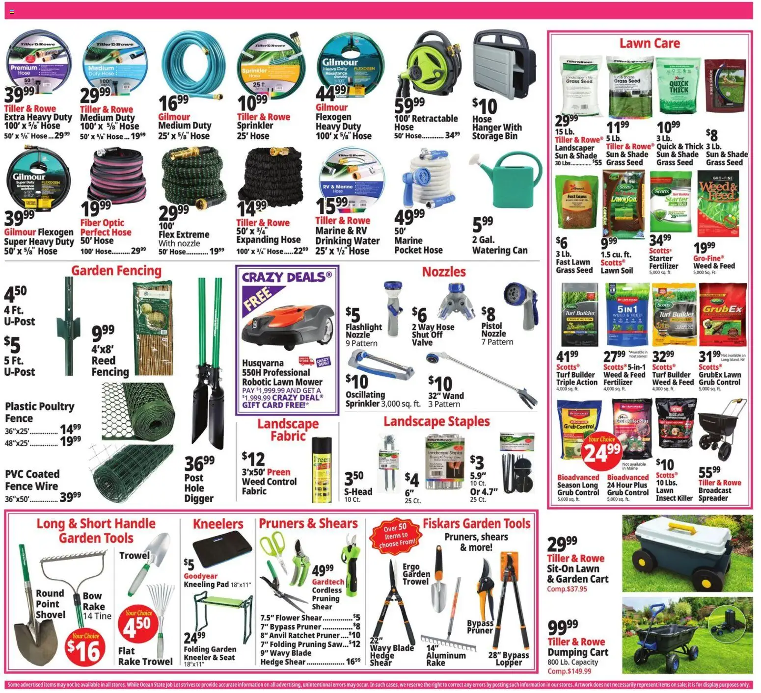 Ocean State Job Lot Weekly Ad - valid from 18.06.2026 | Page: 10 | Products: Mower, Saw, Tiller, Water