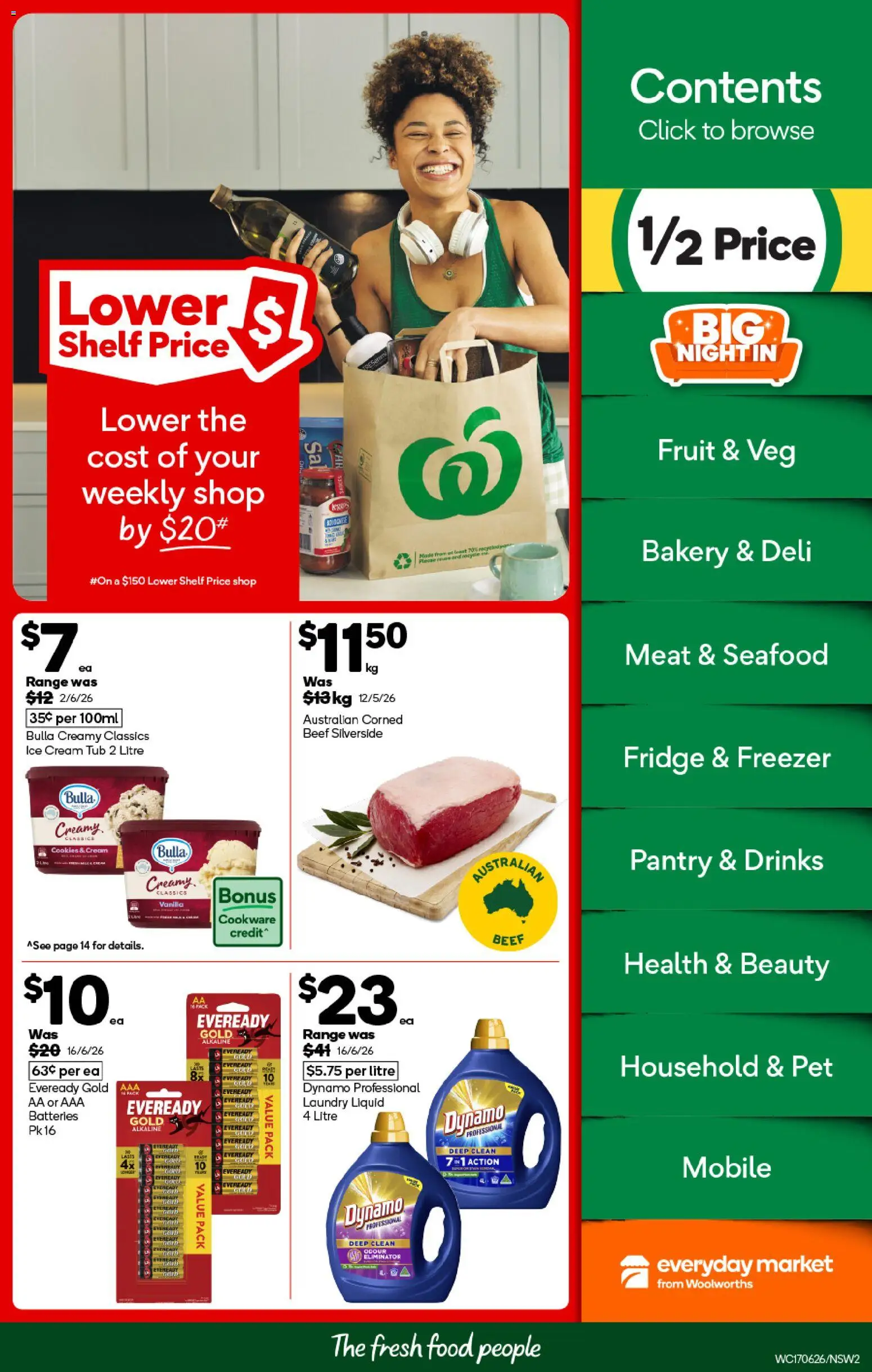 Woolworths catalogue - valid from 17.06.2026 | Page: 2 | Products: Beef, Ice cream, Laundry, Fridge
