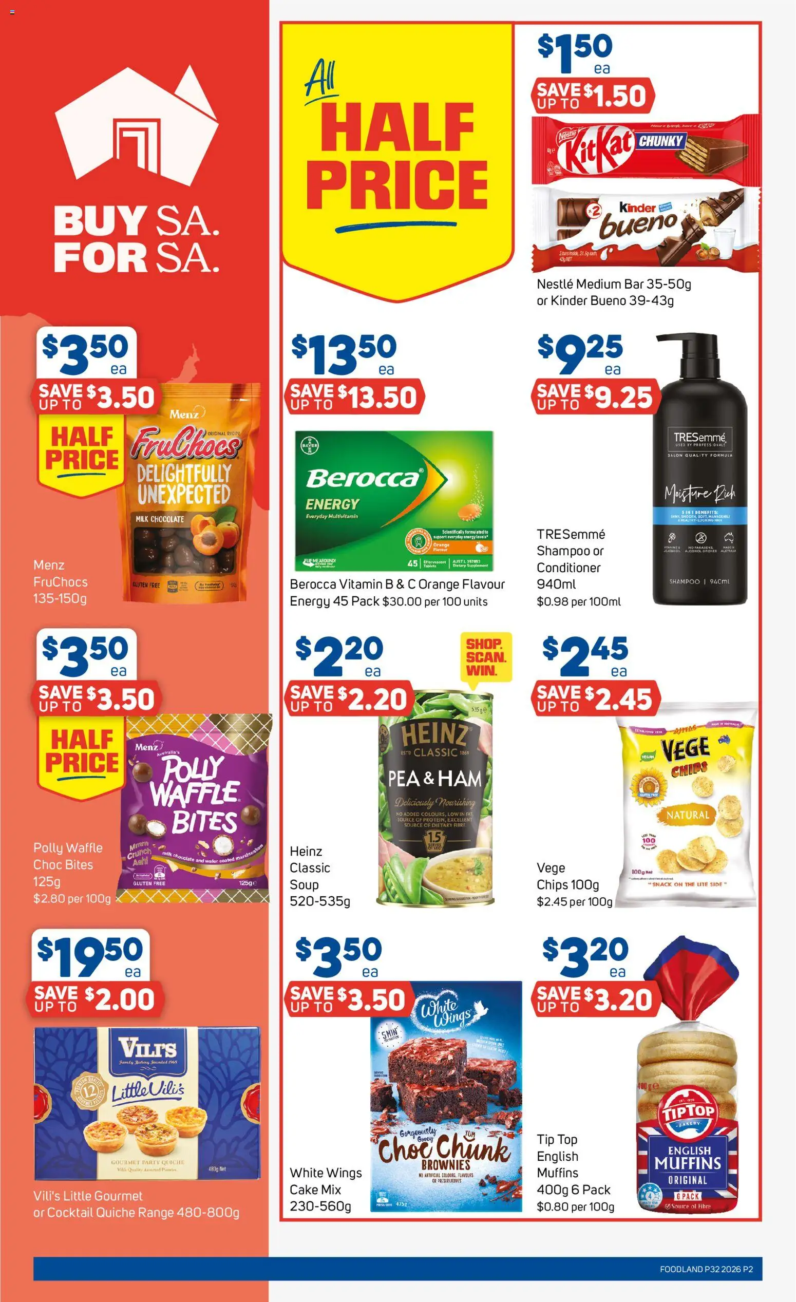 Foodland catalogue - valid from 05/08/2026 | Page: 2 | Products: Shampoo, Ham, Soup, Tablets