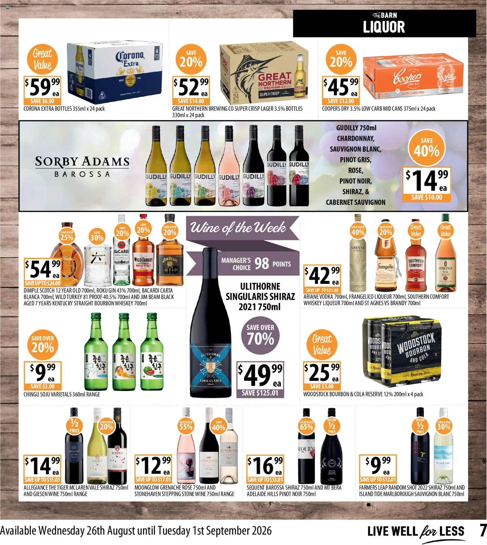 Supabarn catalogue - valid from 26/08/2026 | Page: 7 | Products: Jim Beam, Vodka, Whiskey, Turkey