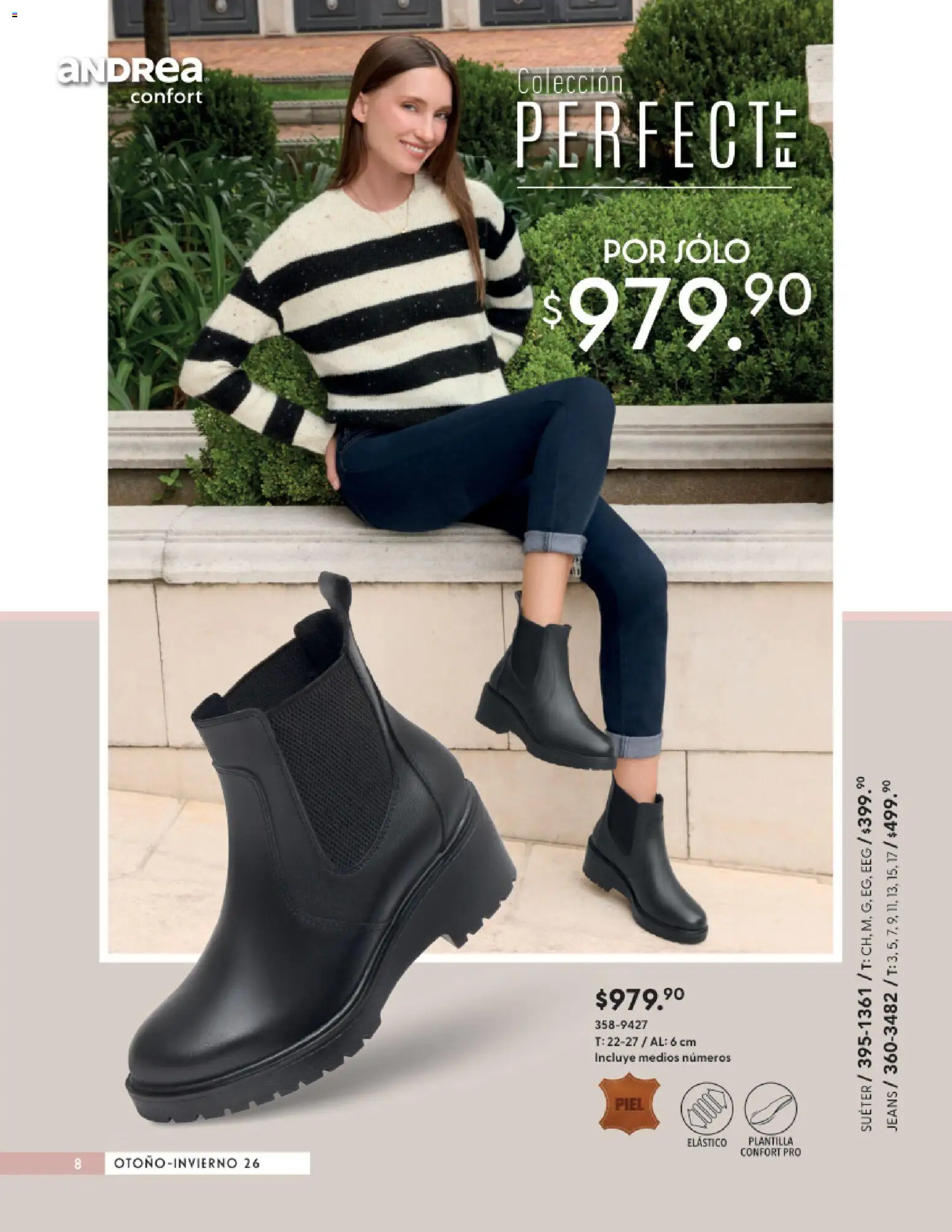 Nuevas ofertas de Andrea válidas en toda la República Mexicana desde el 23/08/2026. ¡Encuentra las mejores ofertas en Andrea catálogo Calzado Confort! | Página: 8
