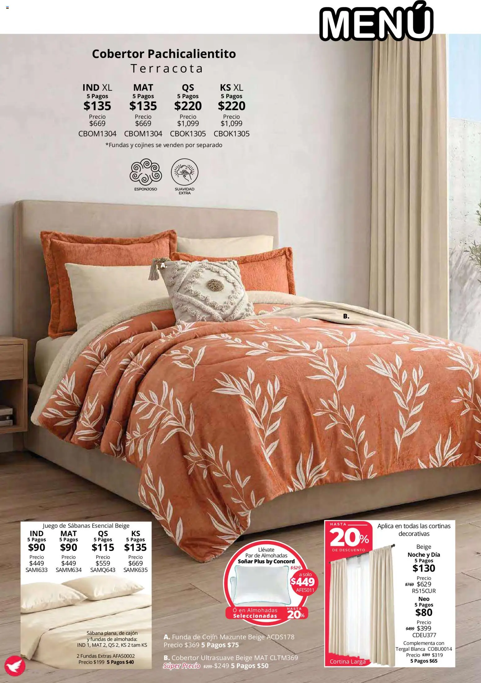 Nuevas ofertas de Colchas Concord válidas en toda la República Mexicana desde el 15/10/2026. ¡Encuentra las mejores ofertas en Colchas Concord catálogo Colección Cobertor Calor de Hogar! | Página: 2