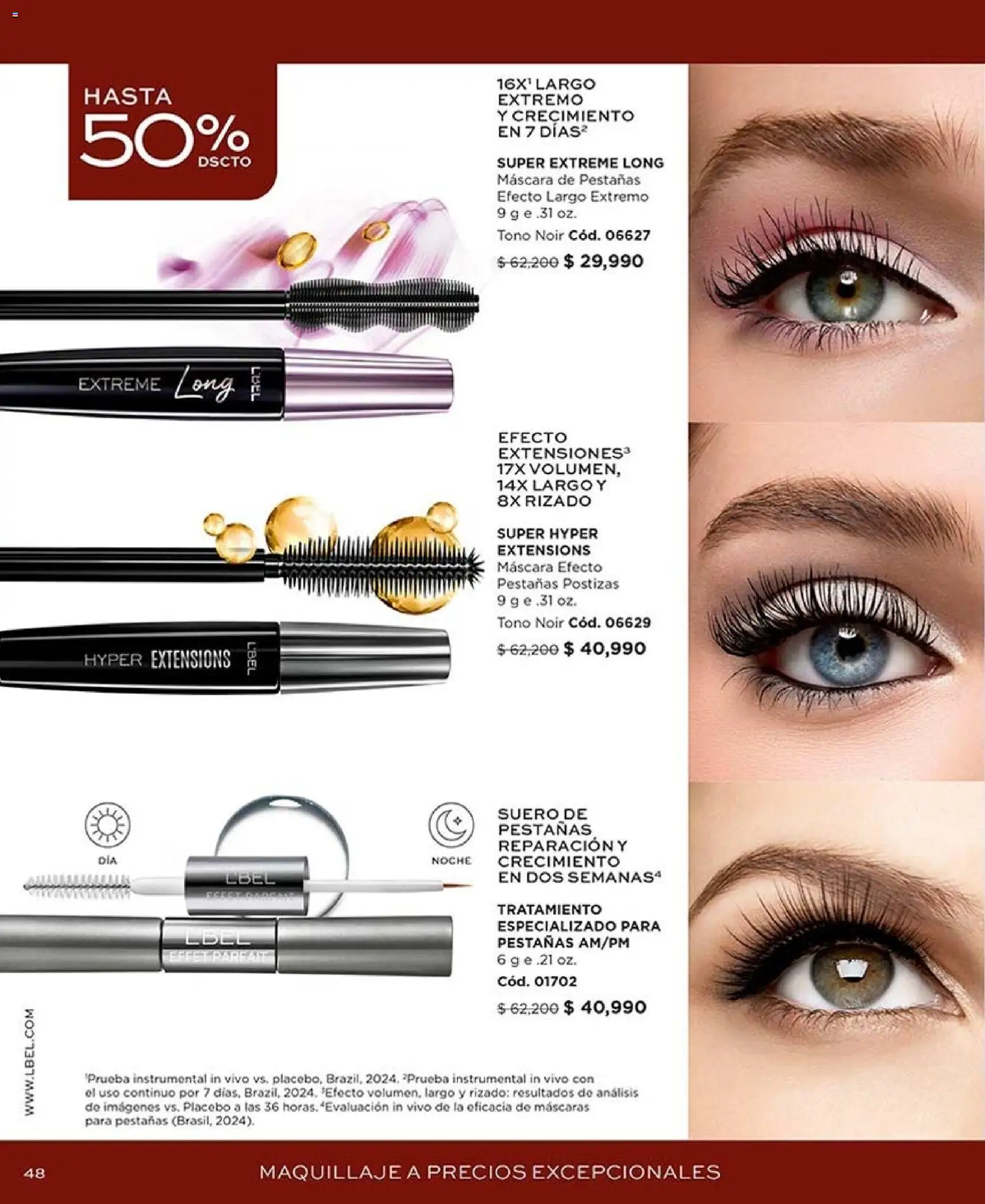 L'Bel revista - valida desde el 07/09/2026 | Página: 48 | Productos: Maquillaje, Máscara, Pestañas postizas