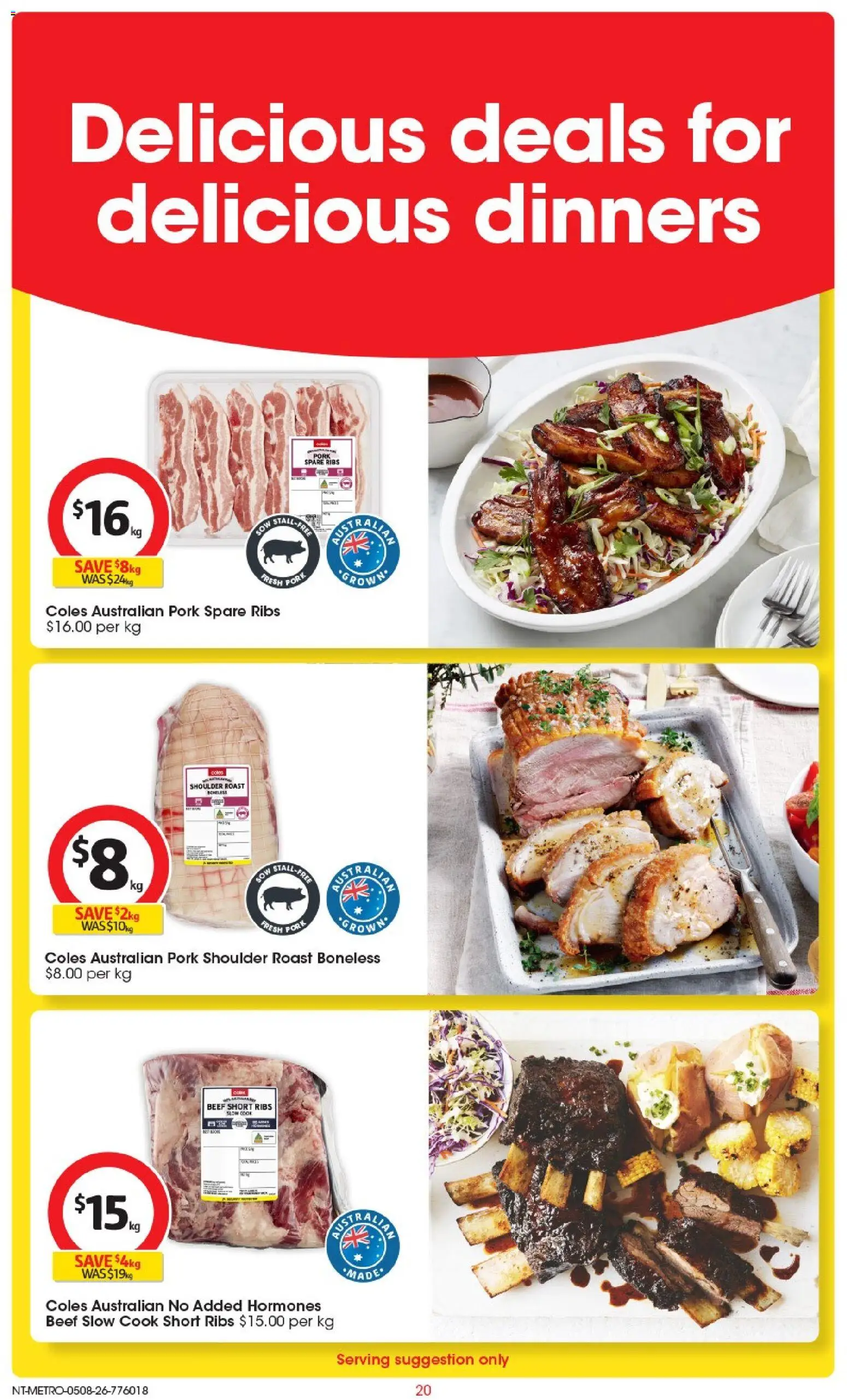 Coles catalogue - valid from 05/08/2026 | Page: 20 | Products: Pork, Beef