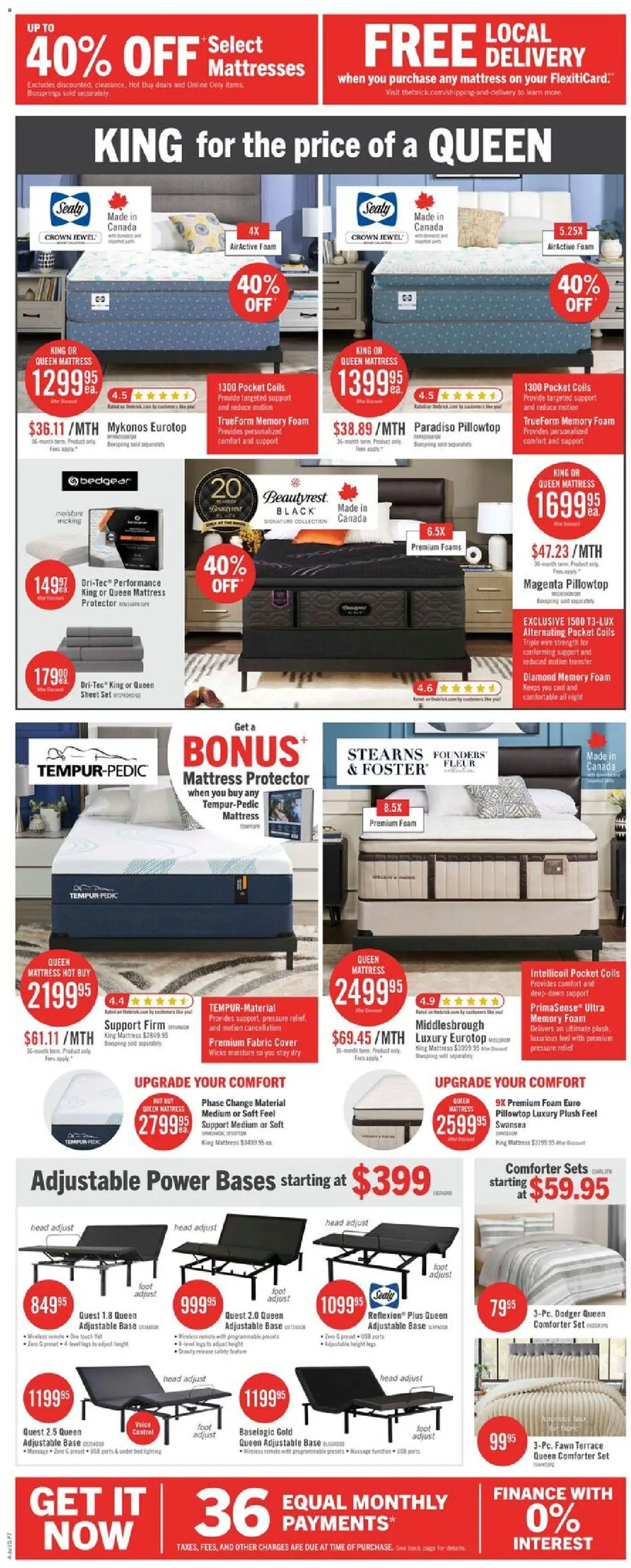 The Brick flyer valid from Jul 9, 2026 | Page: 16 | Products: Bed, Mattress