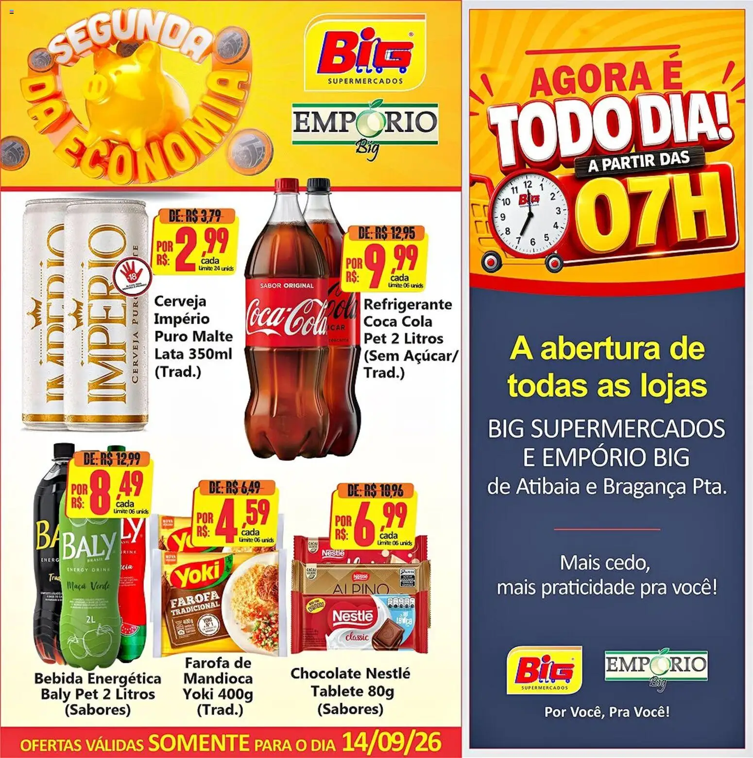 Big Supermercados Folheto - válido de 14/09/2026 | Página: 1 | Produtos: Bebida energética, Bebida, Refrigerante, Farofa