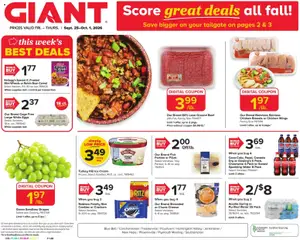 Preview of Giant weekly ads valid from 09/25/2026