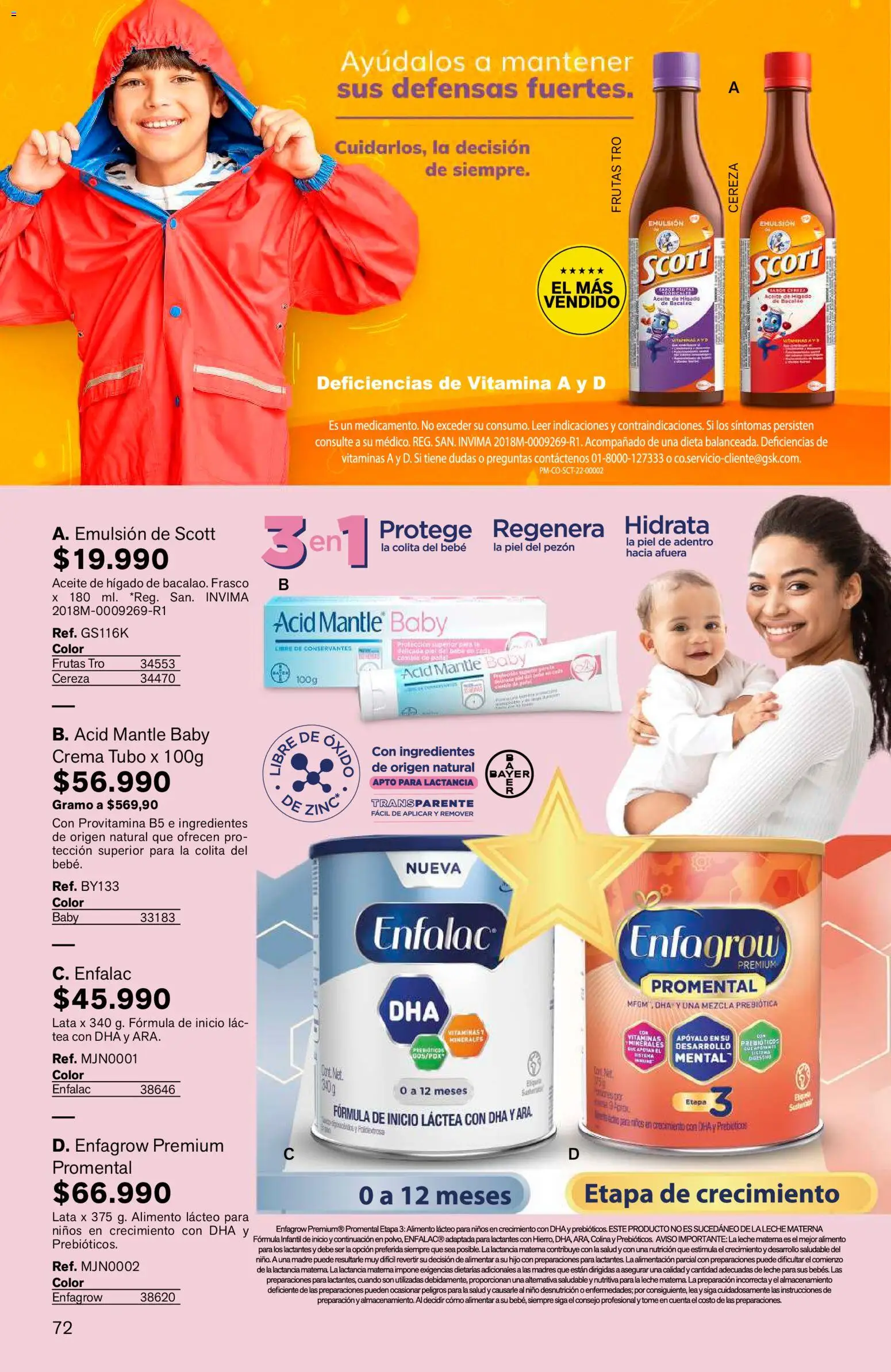 Leonisa revista - valida desde el 25/06/2026 | Página: 72 | Productos: Crema, Frasco, Emulsión, Aceite