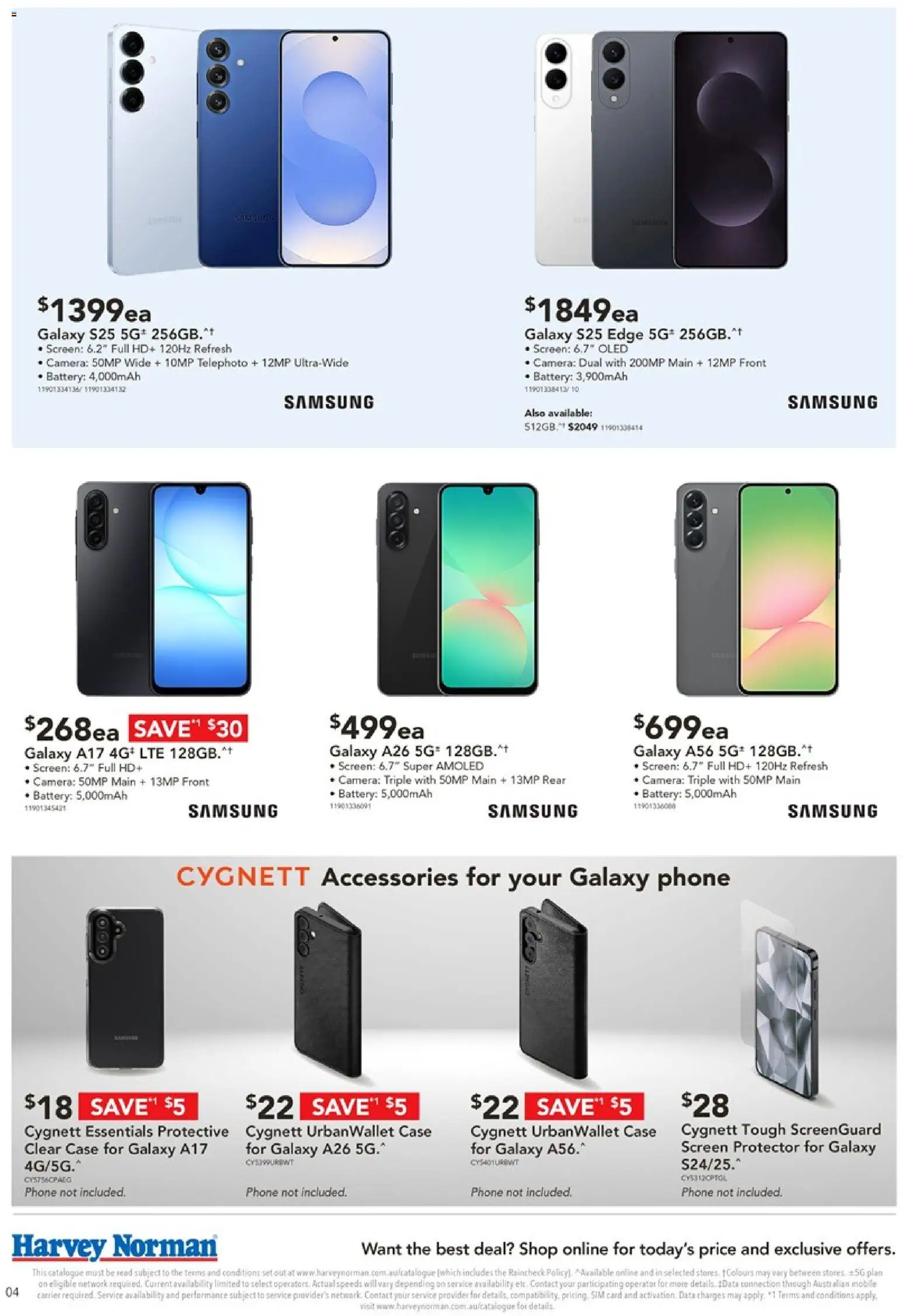 Harvey Norman catalogue - valid from 06.03.2026 | Page: 4 | Products: Battery, Camera, Screen, Mobile