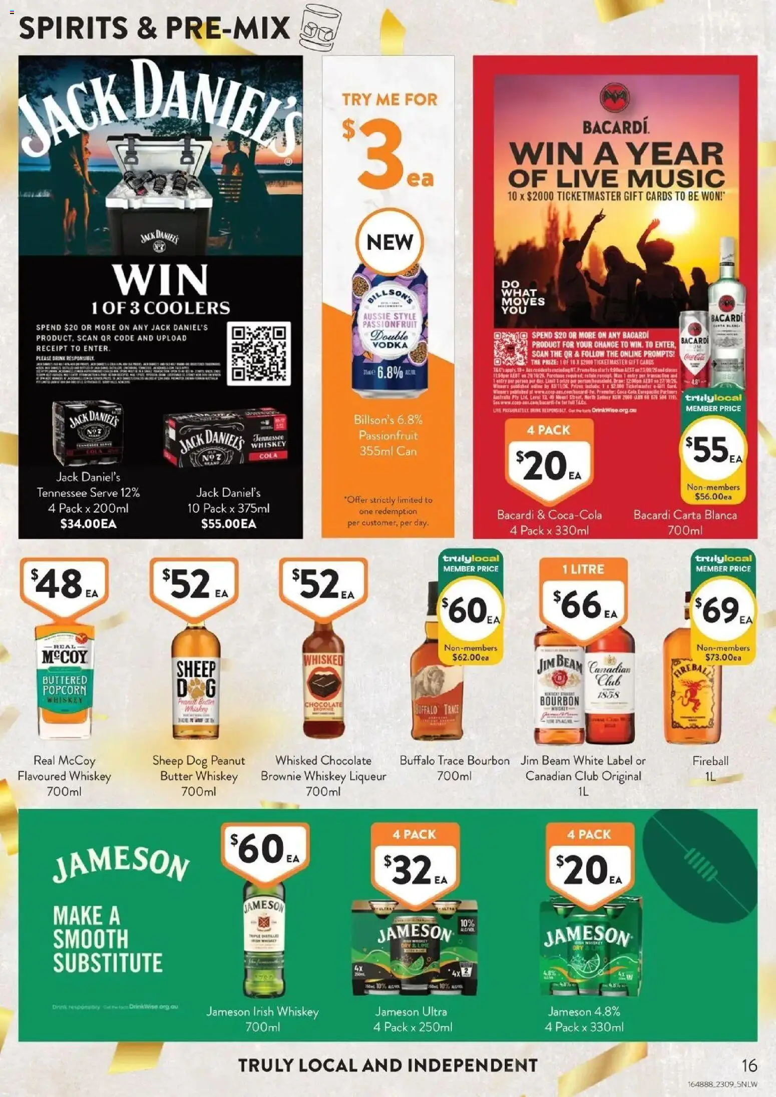 Foodworks catalogue - valid from 23/09/2026 | Page: 16 | Products: Jim Beam, Whiskey, Lime, Jameson