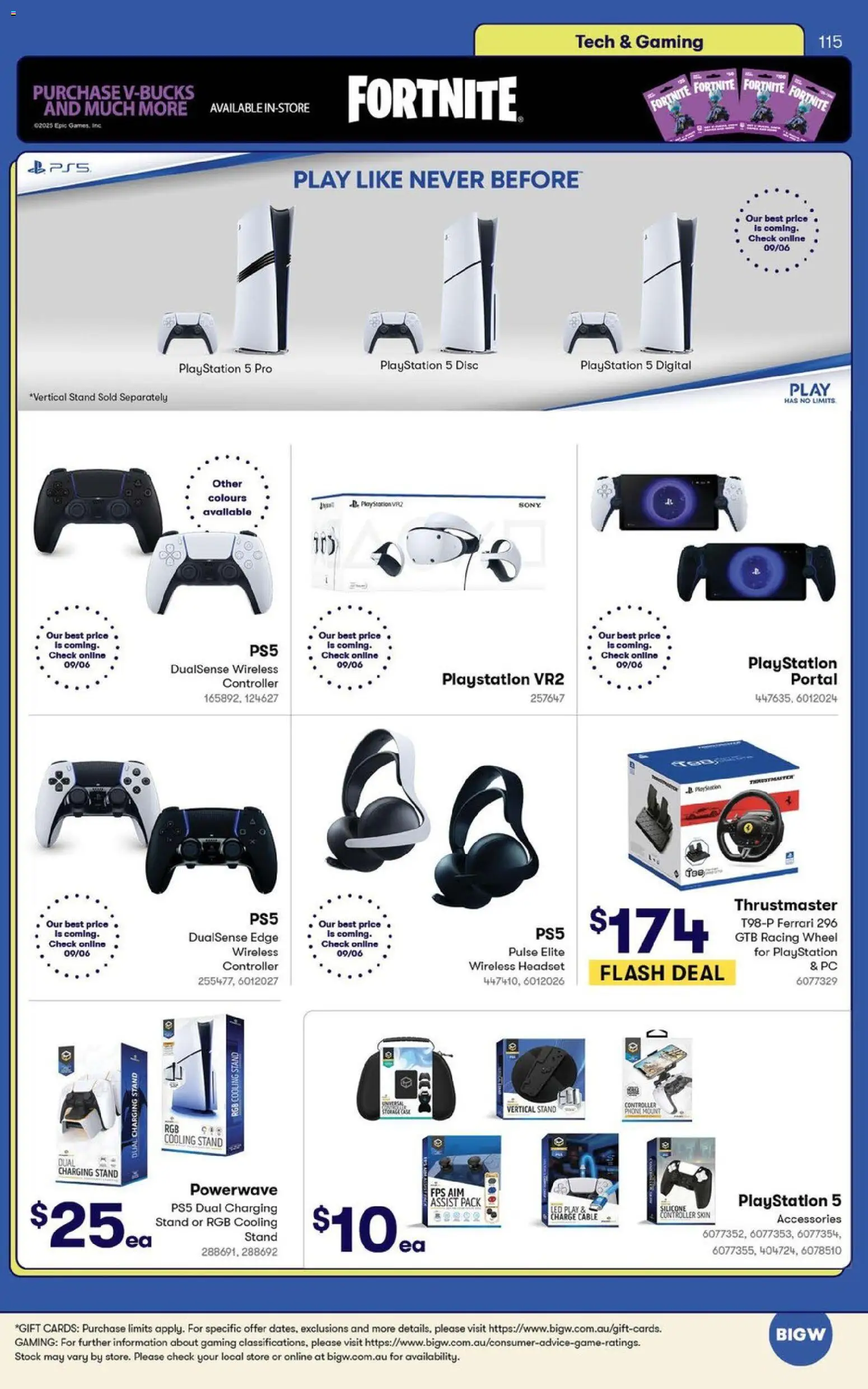 Big W catalogue - valid from 09.06.2026 | Page: 115 | Products: Controller, Headset, Cable, Playstation