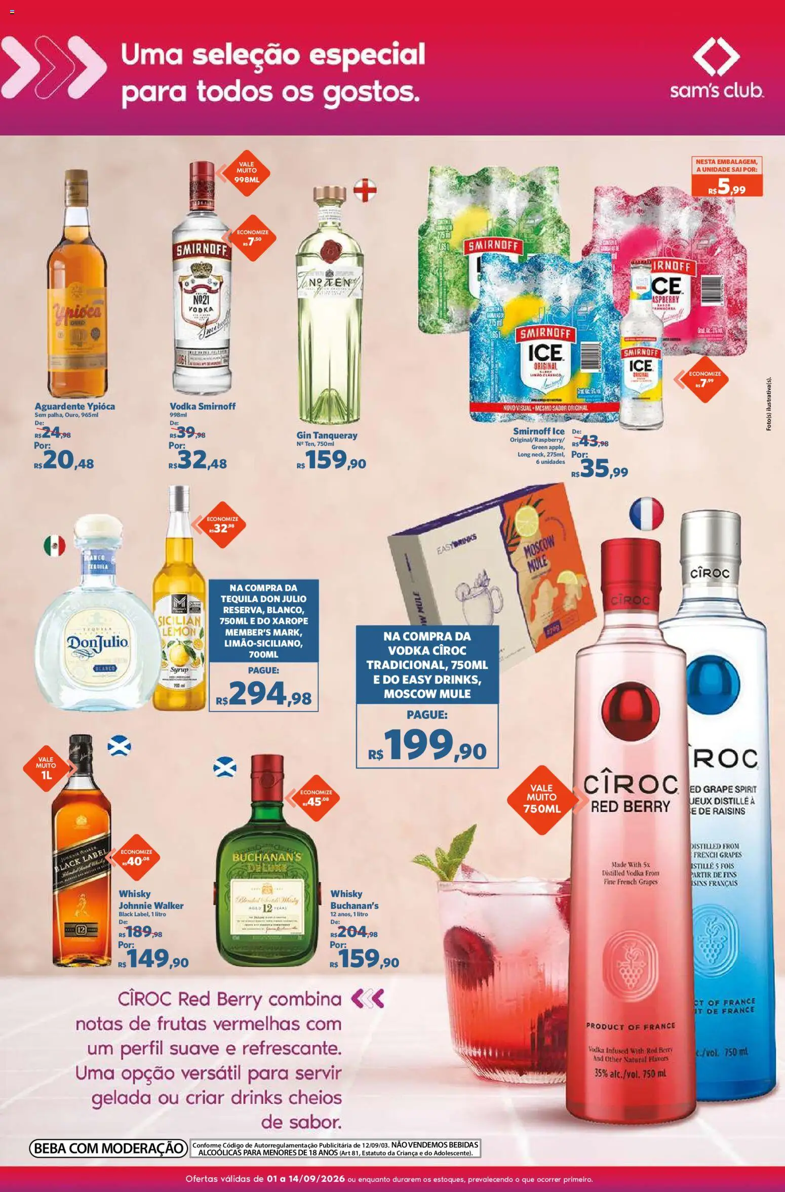 Sam's Club Folheto - válido de 01/09/2026 | Página: 2 | Produtos: Frutas vermelhas, Tequila, Bebidas, Xarope