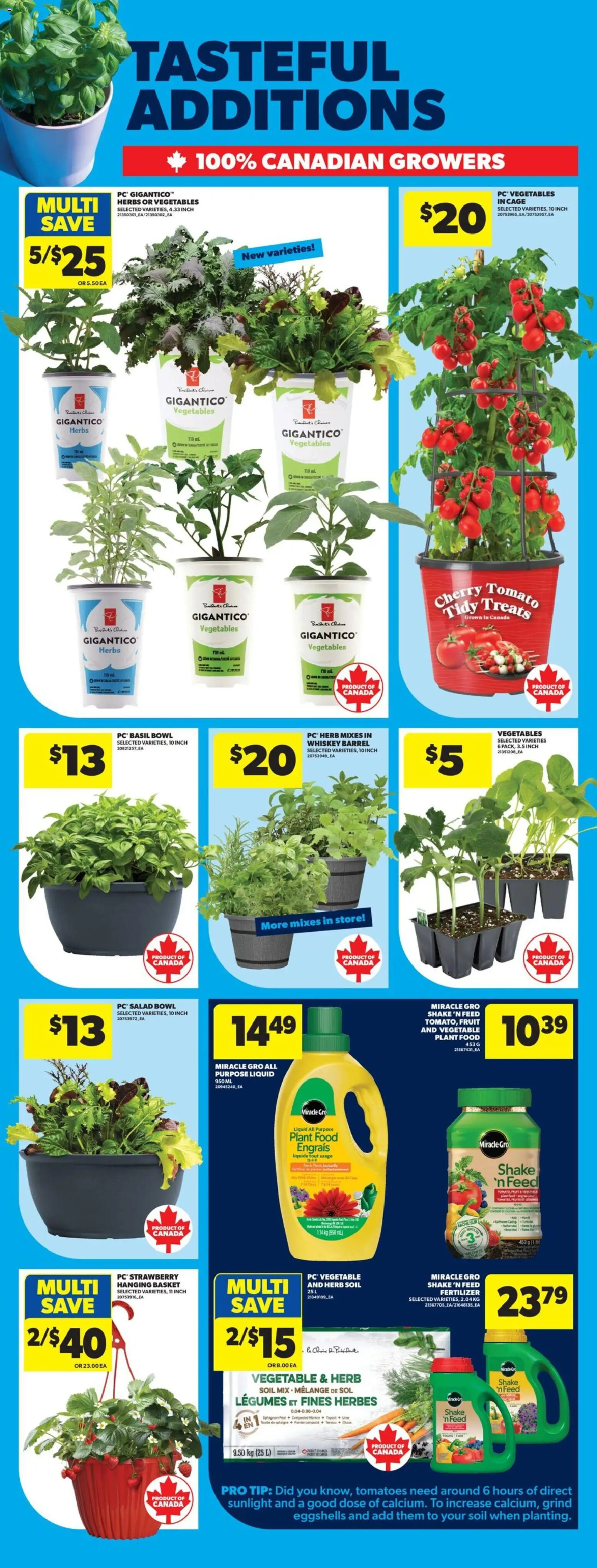 Real Canadian Superstore flyer valid from 07.05.2026 | Page: 49 | Products: Whiskey, Salad, Basket, Tomatoes