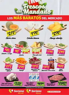 Vista previa de Soriana Frescos del Mandado Mercado: Saltillo y Torreón, nuevo folleto de la tienda, válido en México a partir del 23/06/2026