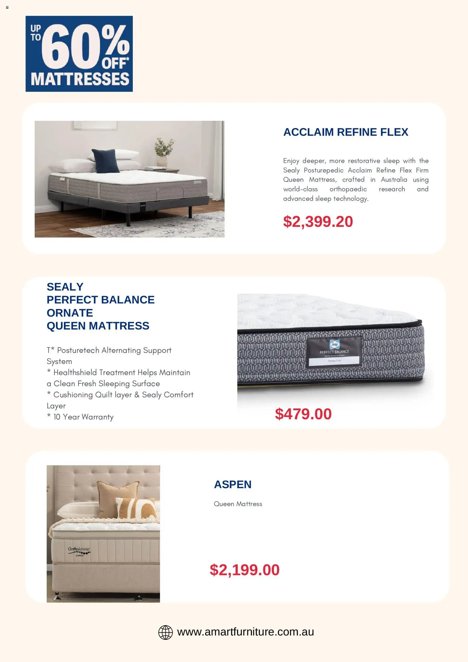 Amart Furniture catalogue - valid from 15.05.2026 | Page: 3 | Products: Treatment, Mattress