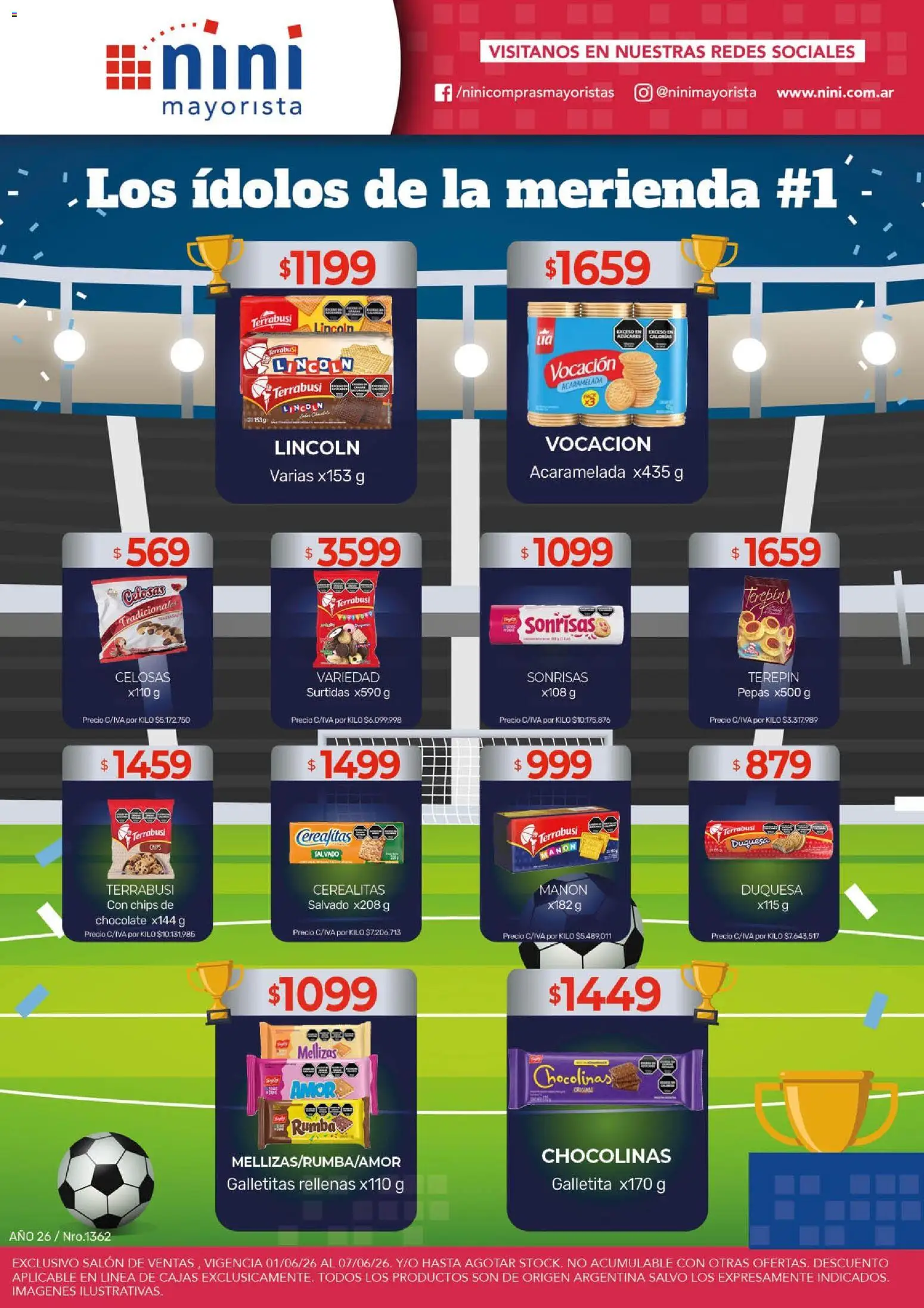NINI Mayorista ofertas │ válido desde el 01.06.2026 | Página: 32 | Productos: Galletitas, Chocolate