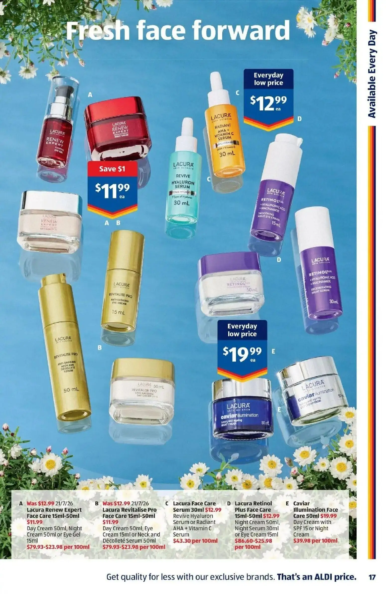 Aldi catalogue - valid from 23/09/2026 | Page: 17 | Products: Cream, Night cream, Retinol, Vitamin