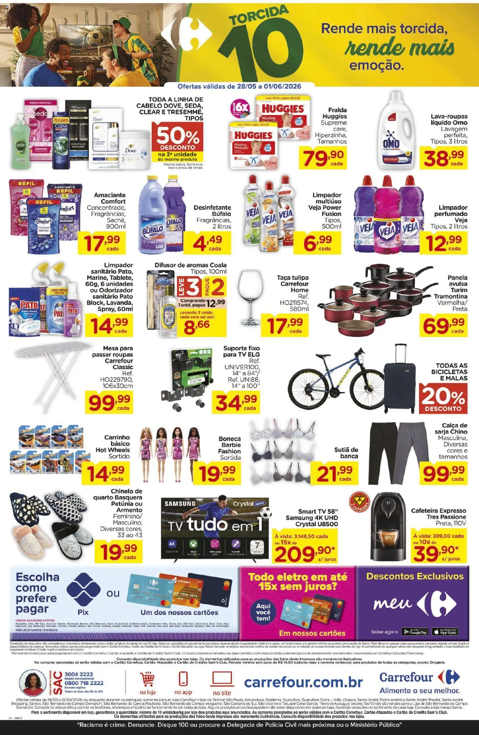 Carrefour Folheto - válido de 28.05.2026 | Página: 3 | Produtos: Panela, Cafeteira, Carrinho, Perfumes