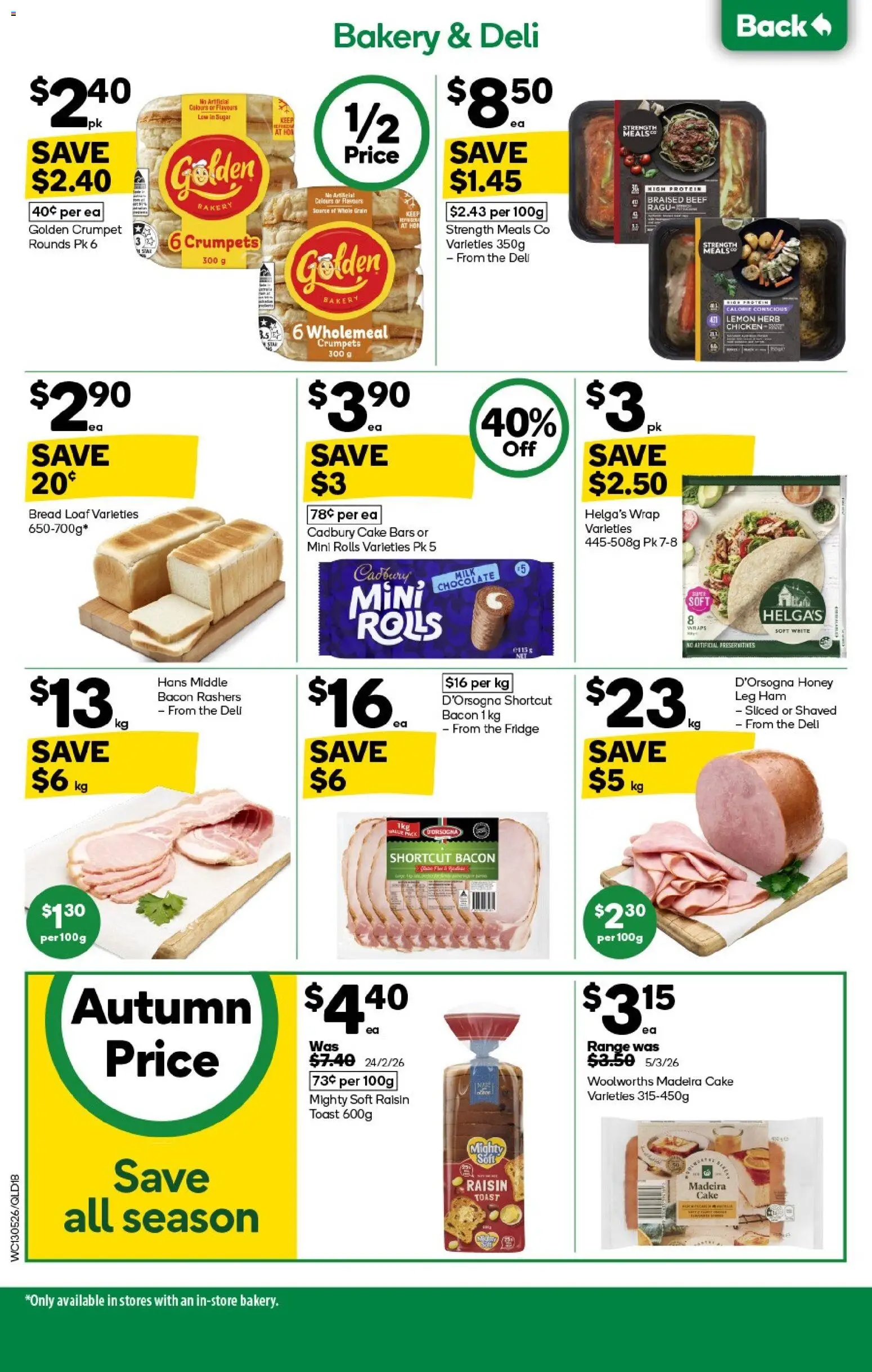 Woolworths catalogue - valid from 13.05.2026 | Page: 18 | Products: Milk, Beef, Sugar, Bakery