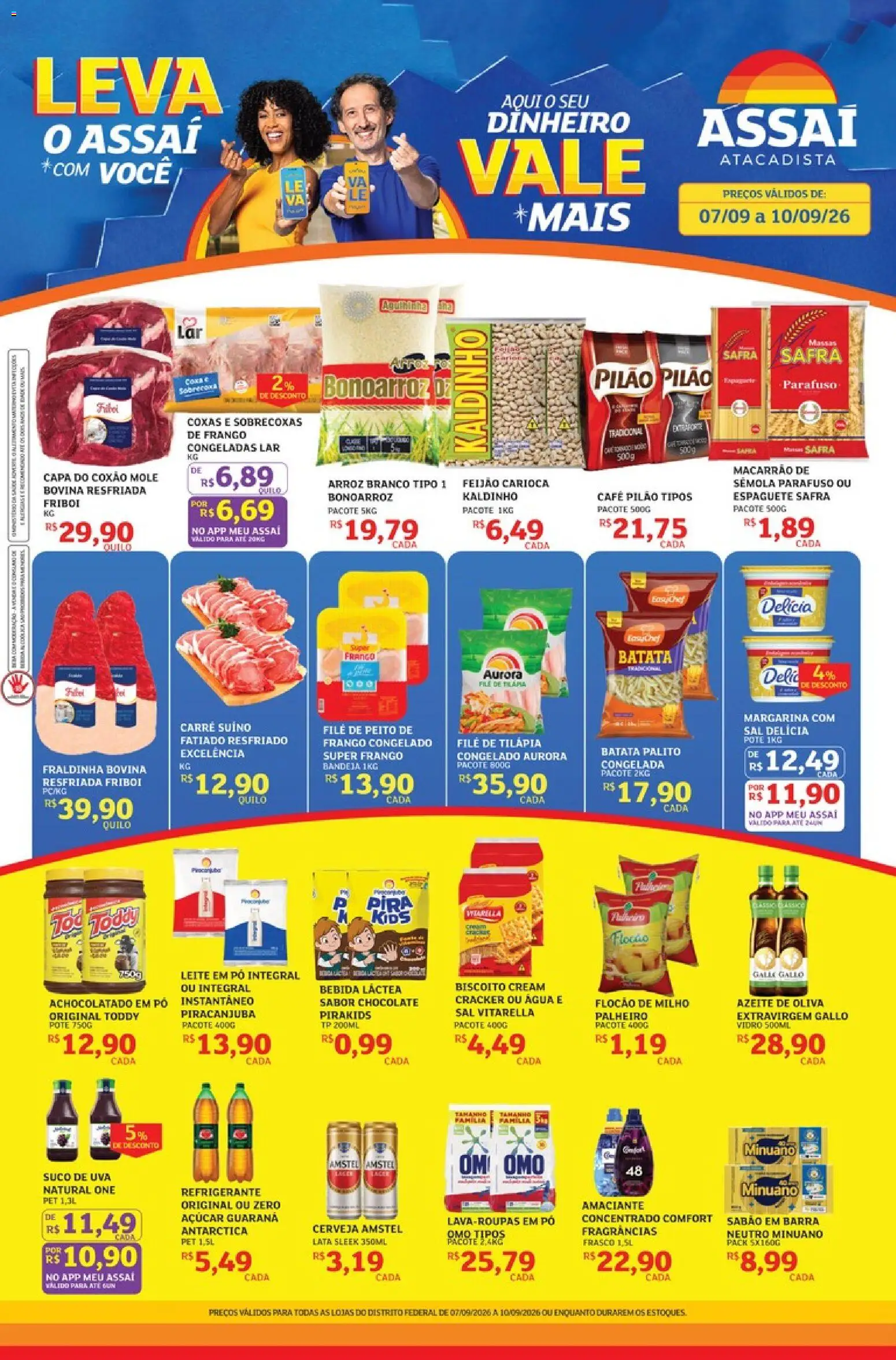 Assaí Atacadista Folheto - válido de 07/09/2026 | Página: 1 | Produtos: Tilápia, Arroz, Café pilão, Amaciante