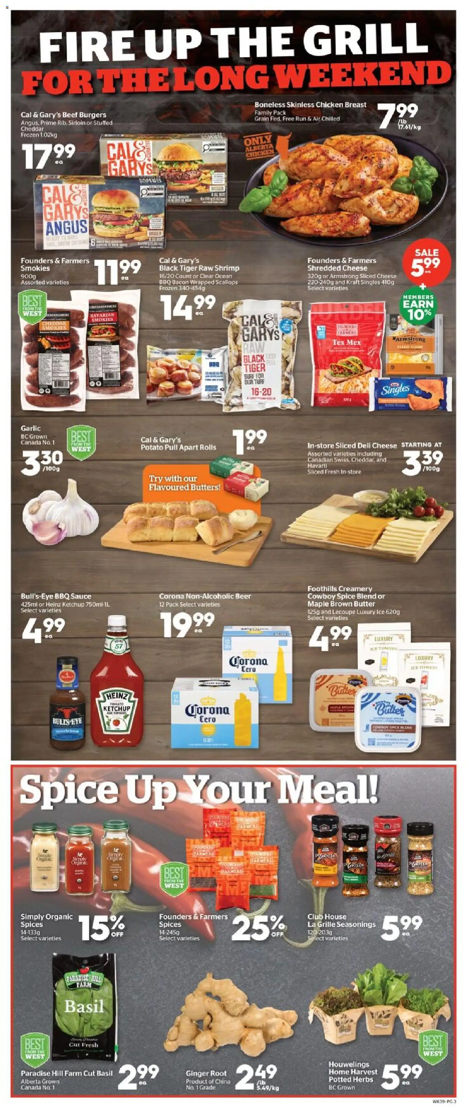 Calgary Co-op flyer valid from Jul 30, 2026 | Page: 3 | Products: Ketchup, Grill, Beer, Chicken