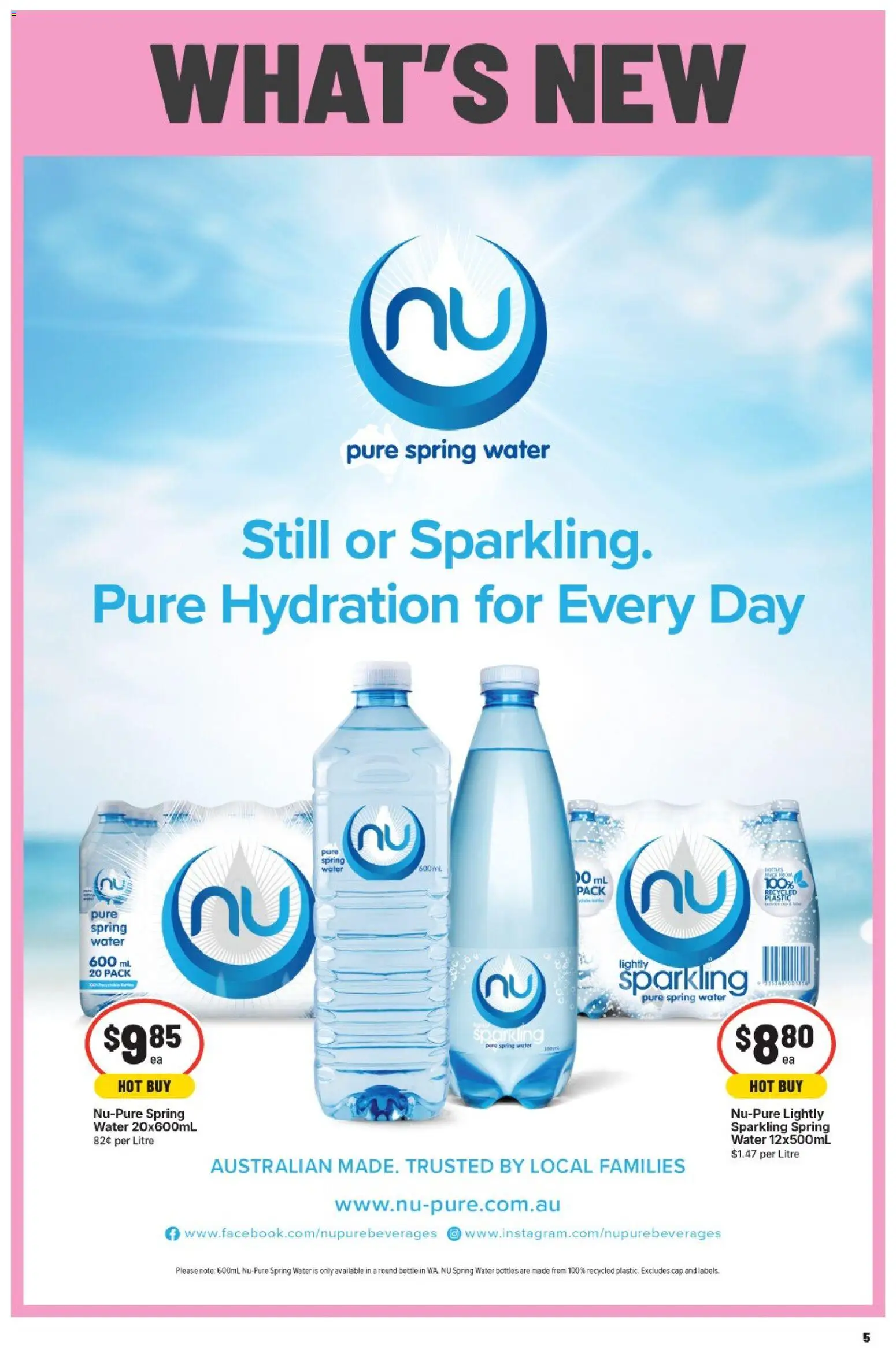 IGA catalogue - valid from 17.06.2026 | Page: 5 | Products: Water, Cap
