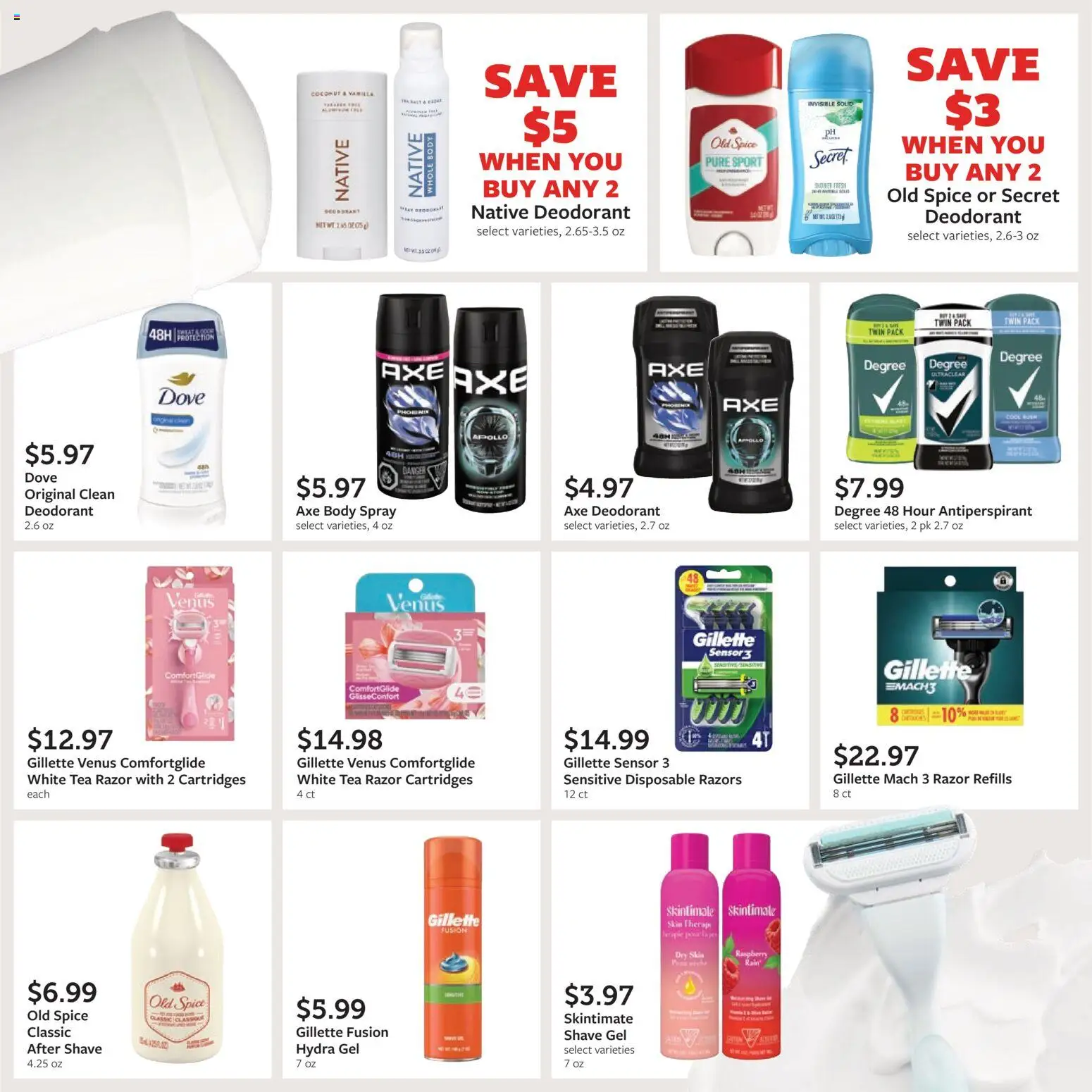 Fareway Monthly Ad - valid from 04.05.2026 | Page: 36 | Products: Fusion, Tea, Shave Gel, Sensor