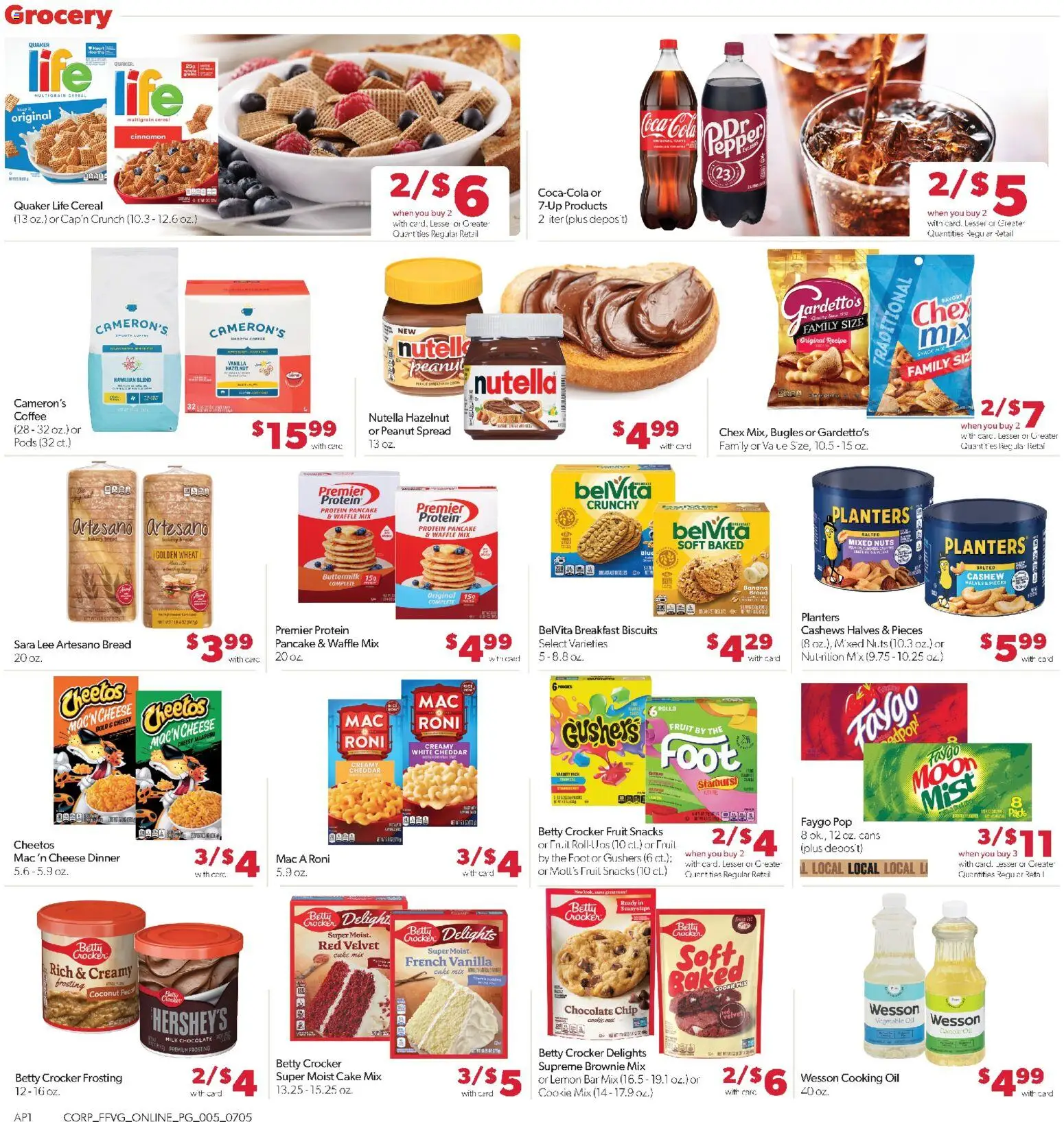 Family Fare Weekly Ad - MI - valid from 07/05/2026 | Page: 9 | Products: Milk, Cheese, Chocolate, Nuts