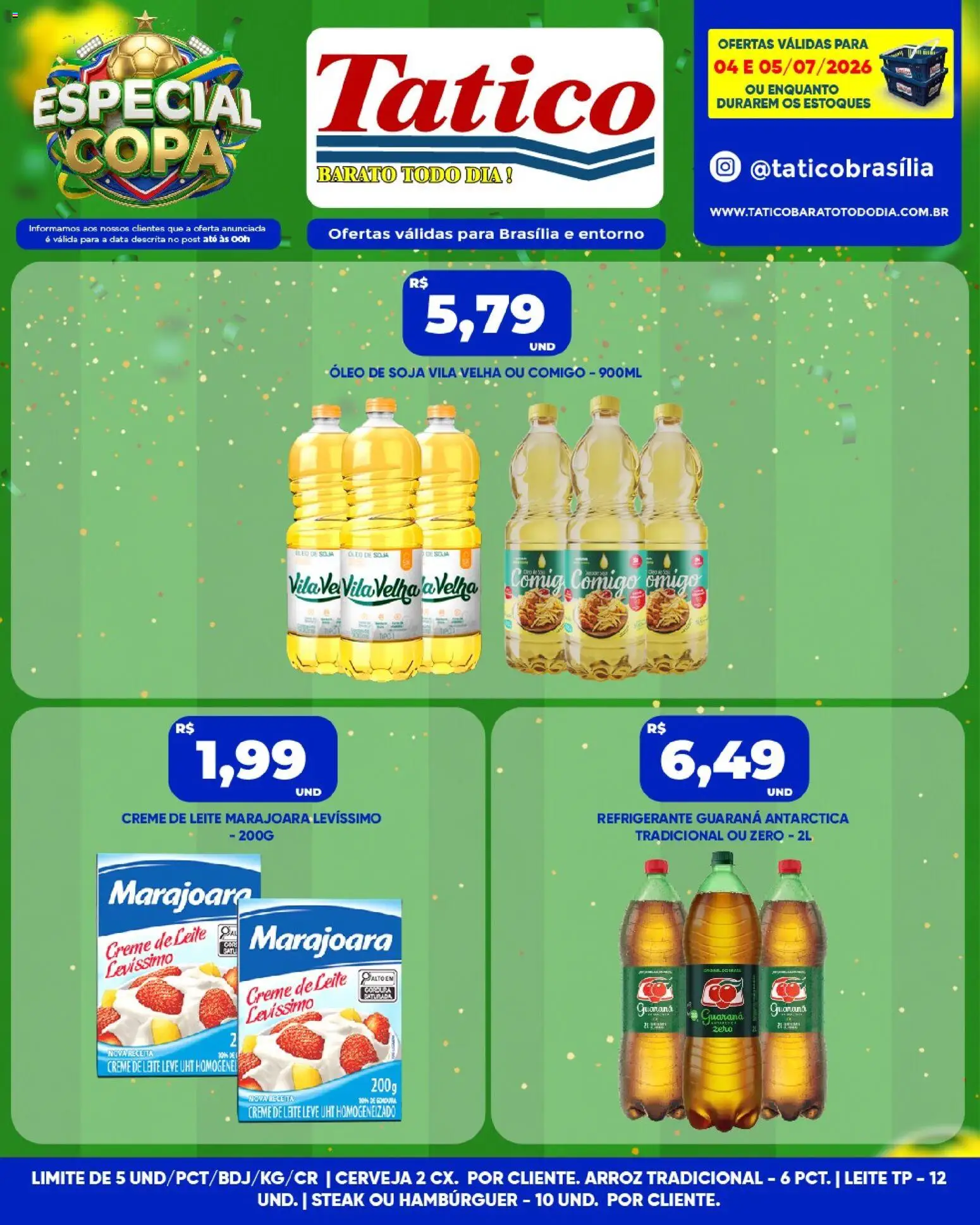 Tatico Folheto - válido de 06/07/2026 | Página: 21 | Produtos: Guaraná, Leite, Cerveja, Creme